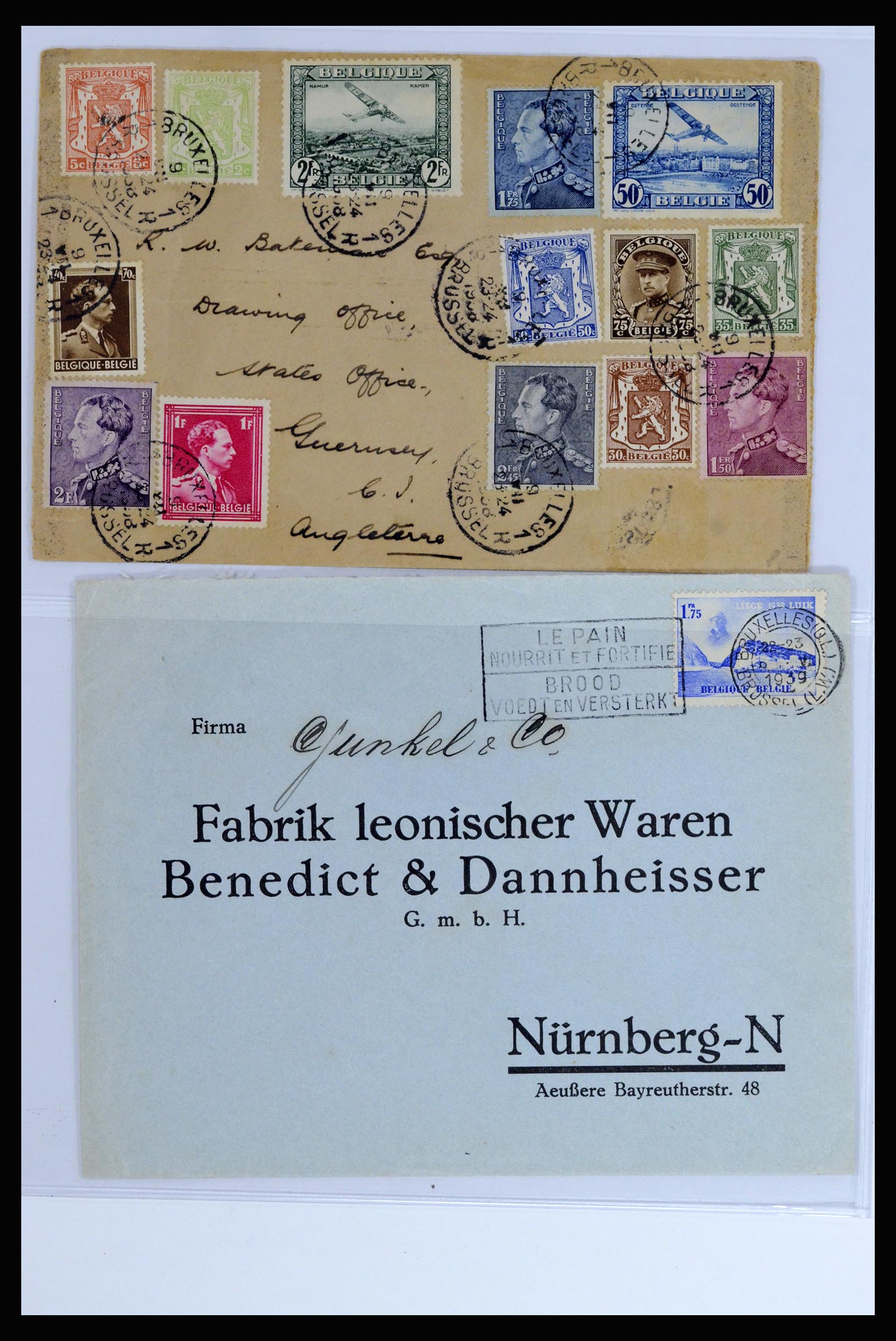 37072 071 - Postzegelverzameling 37072 België brieven 1751 (!)-1959.