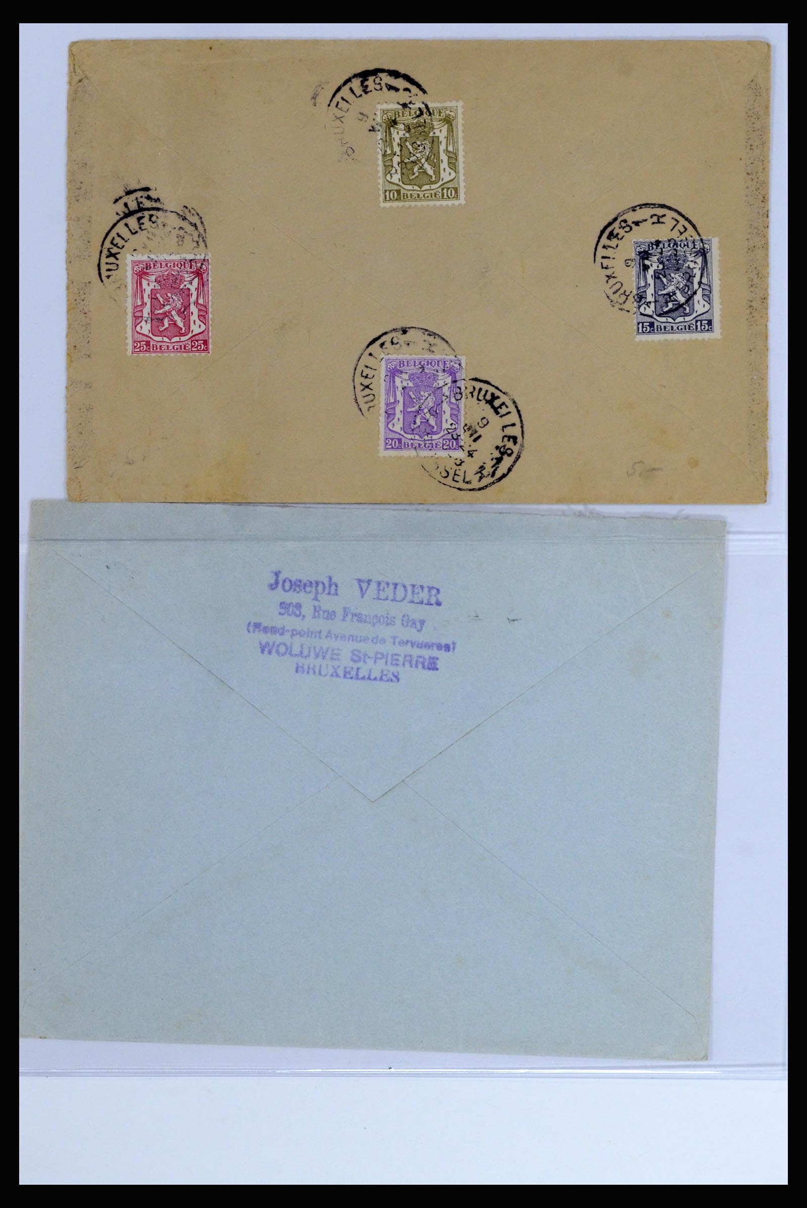 37072 072 - Postzegelverzameling 37072 België brieven 1751 (!)-1959.