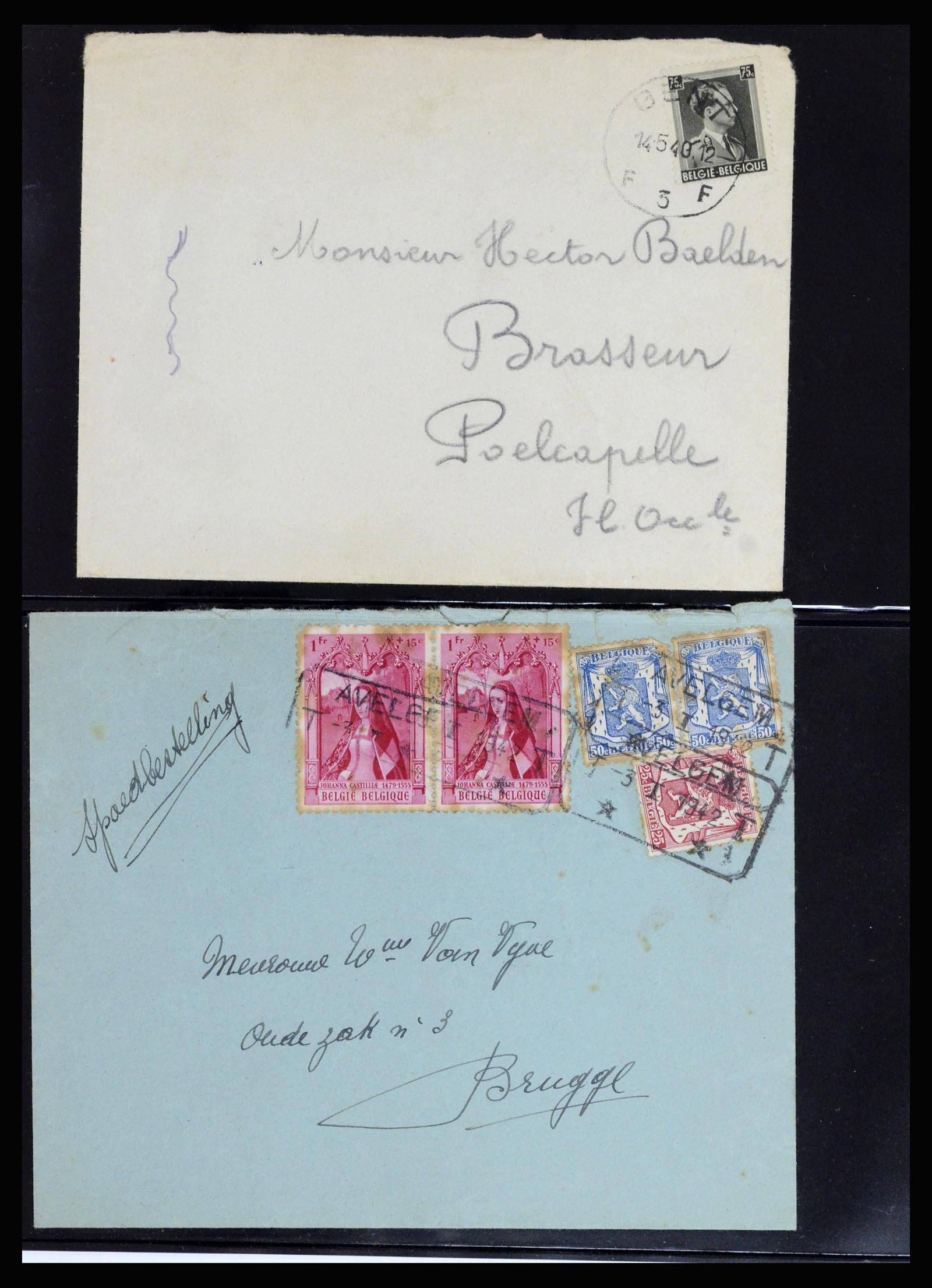 37072 073 - Postzegelverzameling 37072 België brieven 1751 (!)-1959.