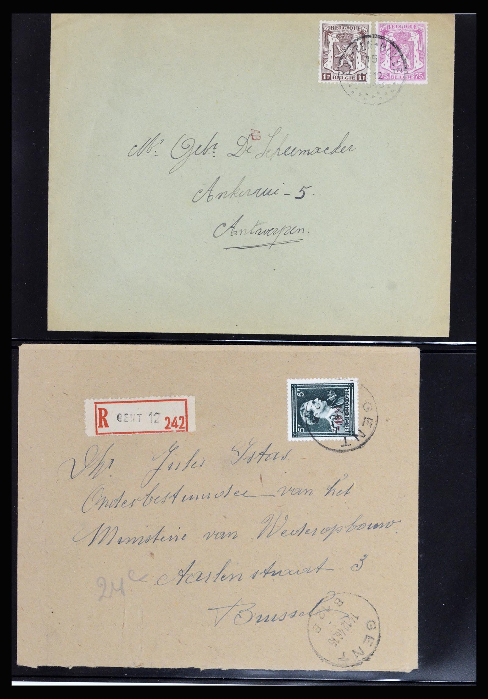 37072 075 - Postzegelverzameling 37072 België brieven 1751 (!)-1959.