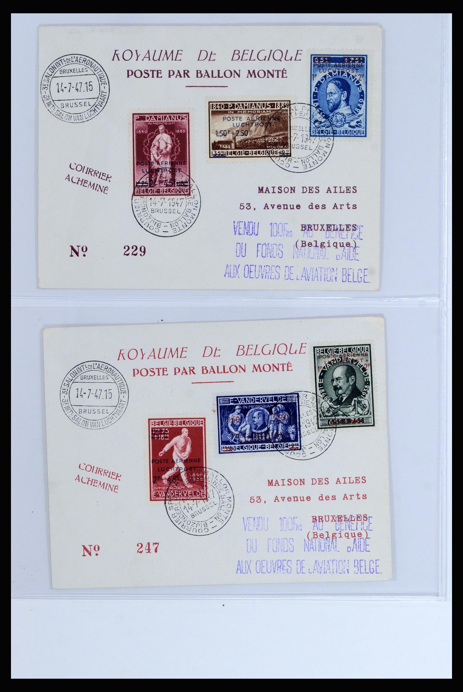 37072 083 - Postzegelverzameling 37072 België brieven 1751 (!)-1959.