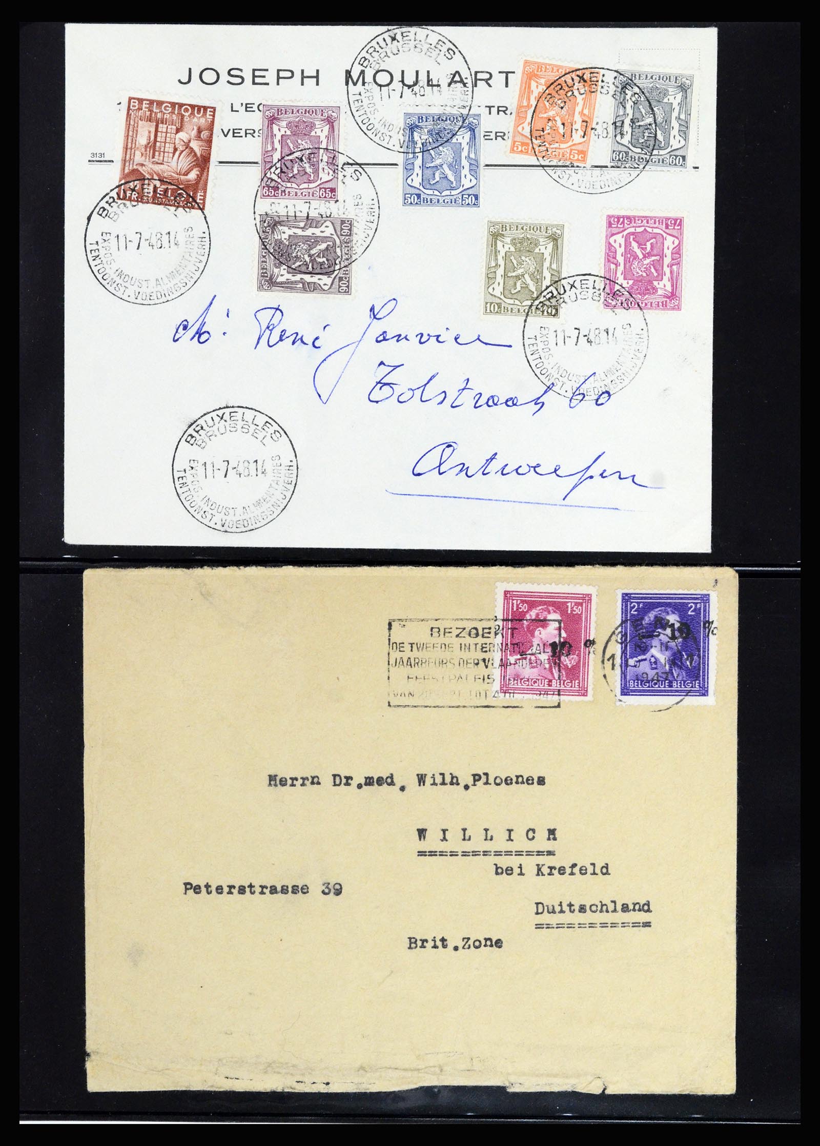 37072 087 - Postzegelverzameling 37072 België brieven 1751 (!)-1959.