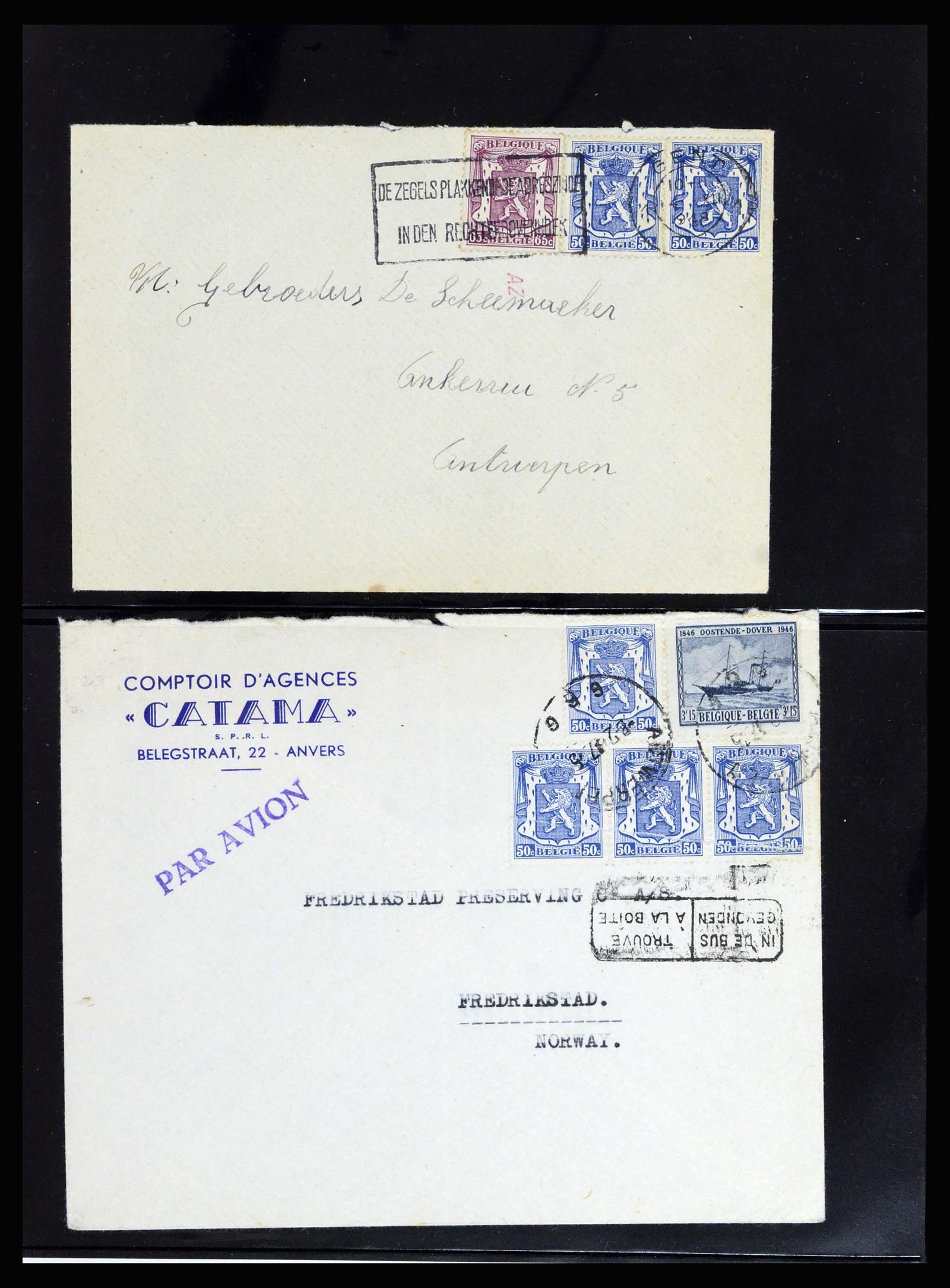 37072 088 - Postzegelverzameling 37072 België brieven 1751 (!)-1959.
