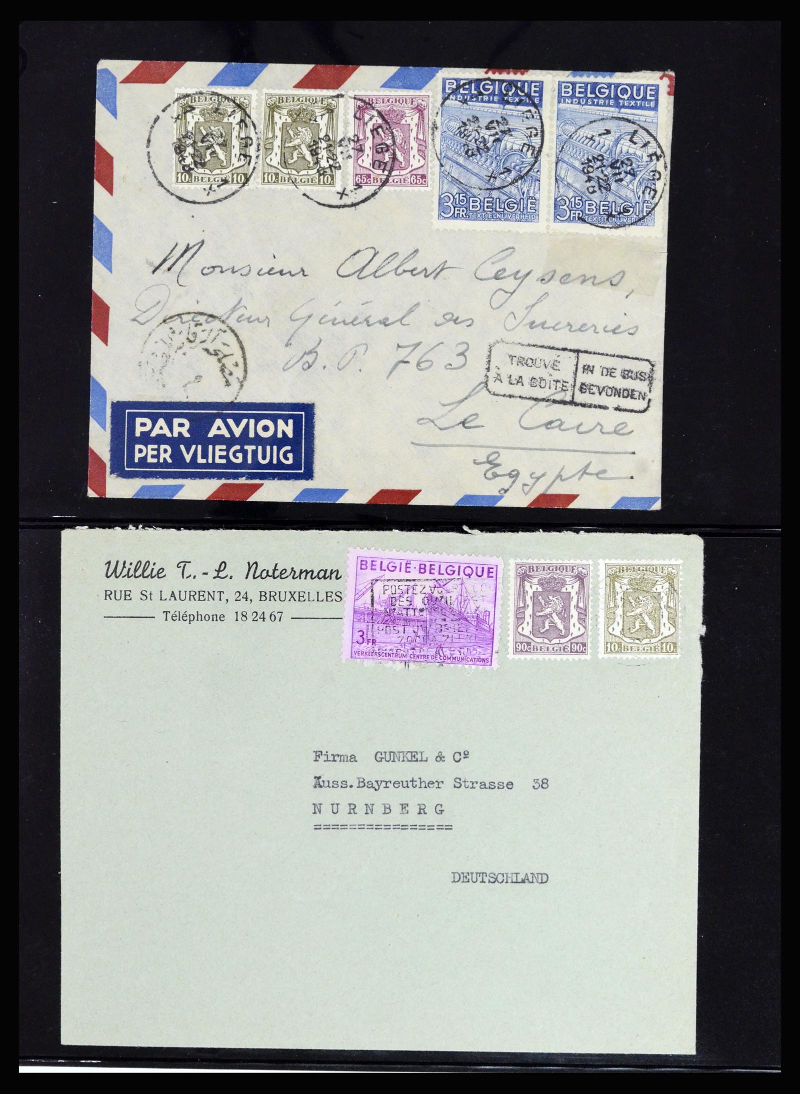 37072 089 - Postzegelverzameling 37072 België brieven 1751 (!)-1959.