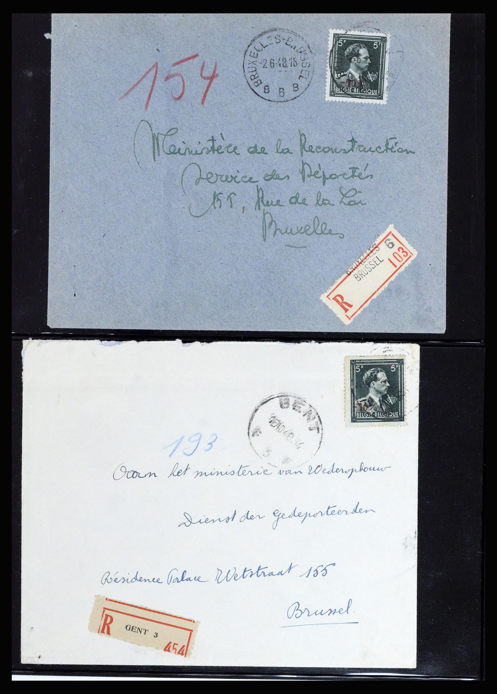 37072 091 - Postzegelverzameling 37072 België brieven 1751 (!)-1959.