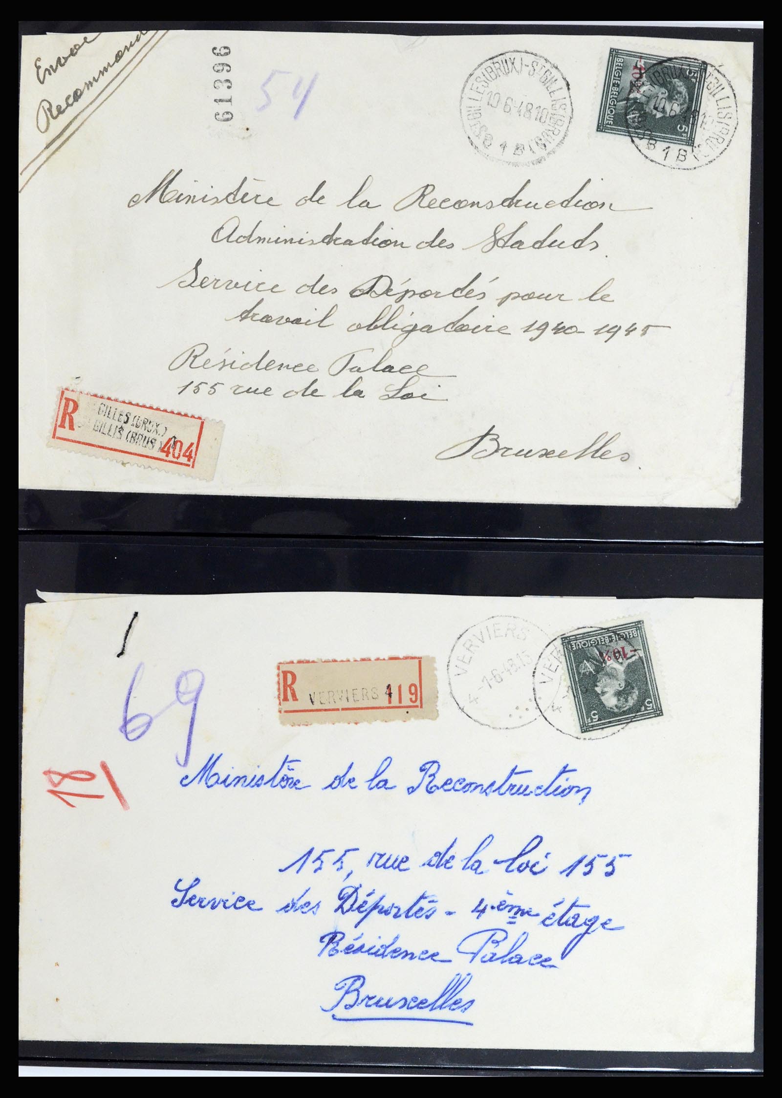 37072 094 - Postzegelverzameling 37072 België brieven 1751 (!)-1959.