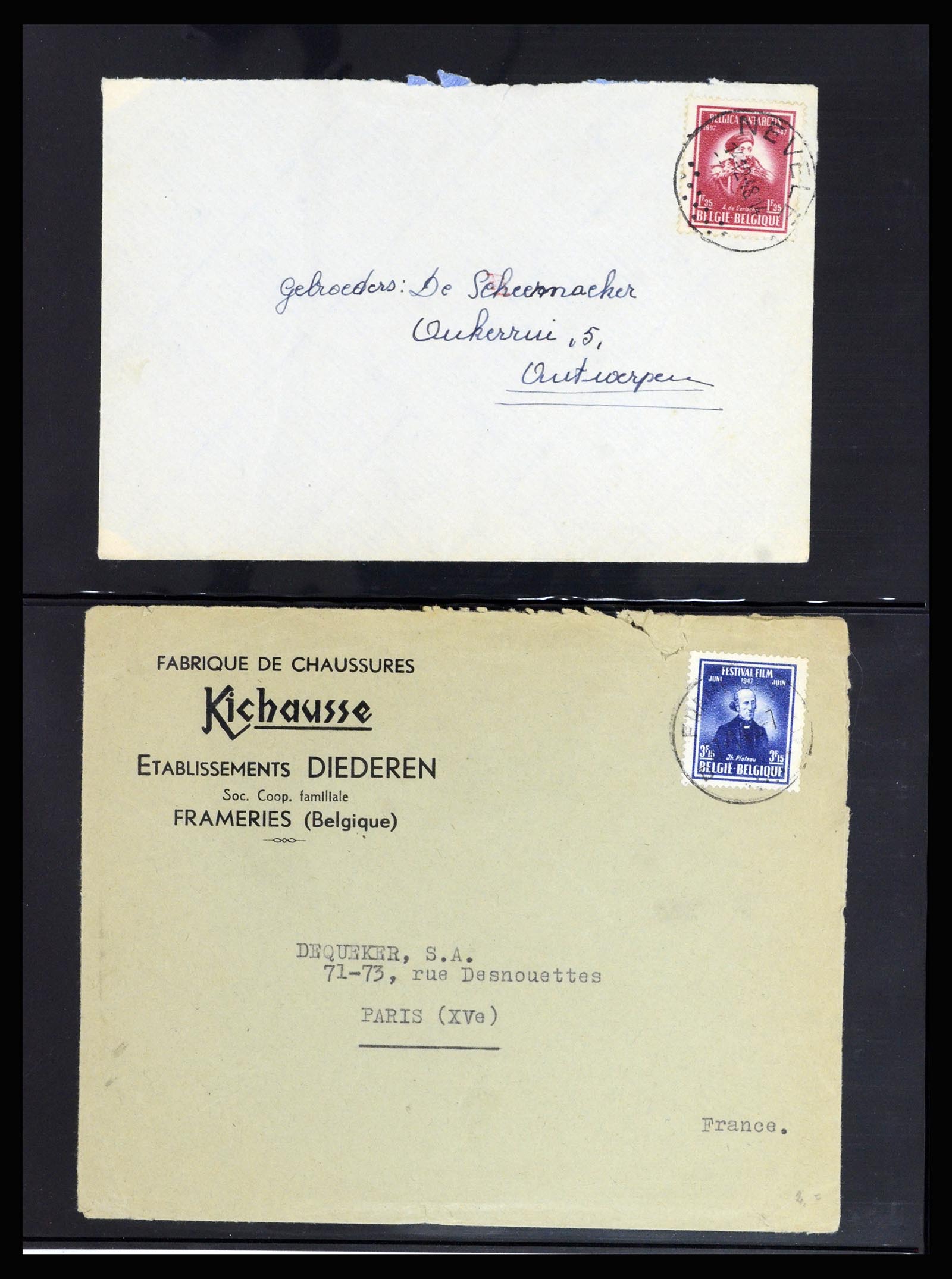 37072 095 - Postzegelverzameling 37072 België brieven 1751 (!)-1959.
