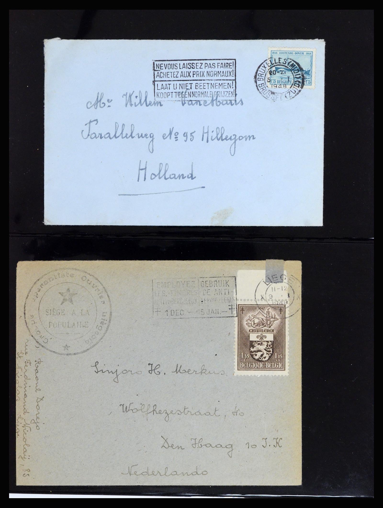 37072 096 - Postzegelverzameling 37072 België brieven 1751 (!)-1959.