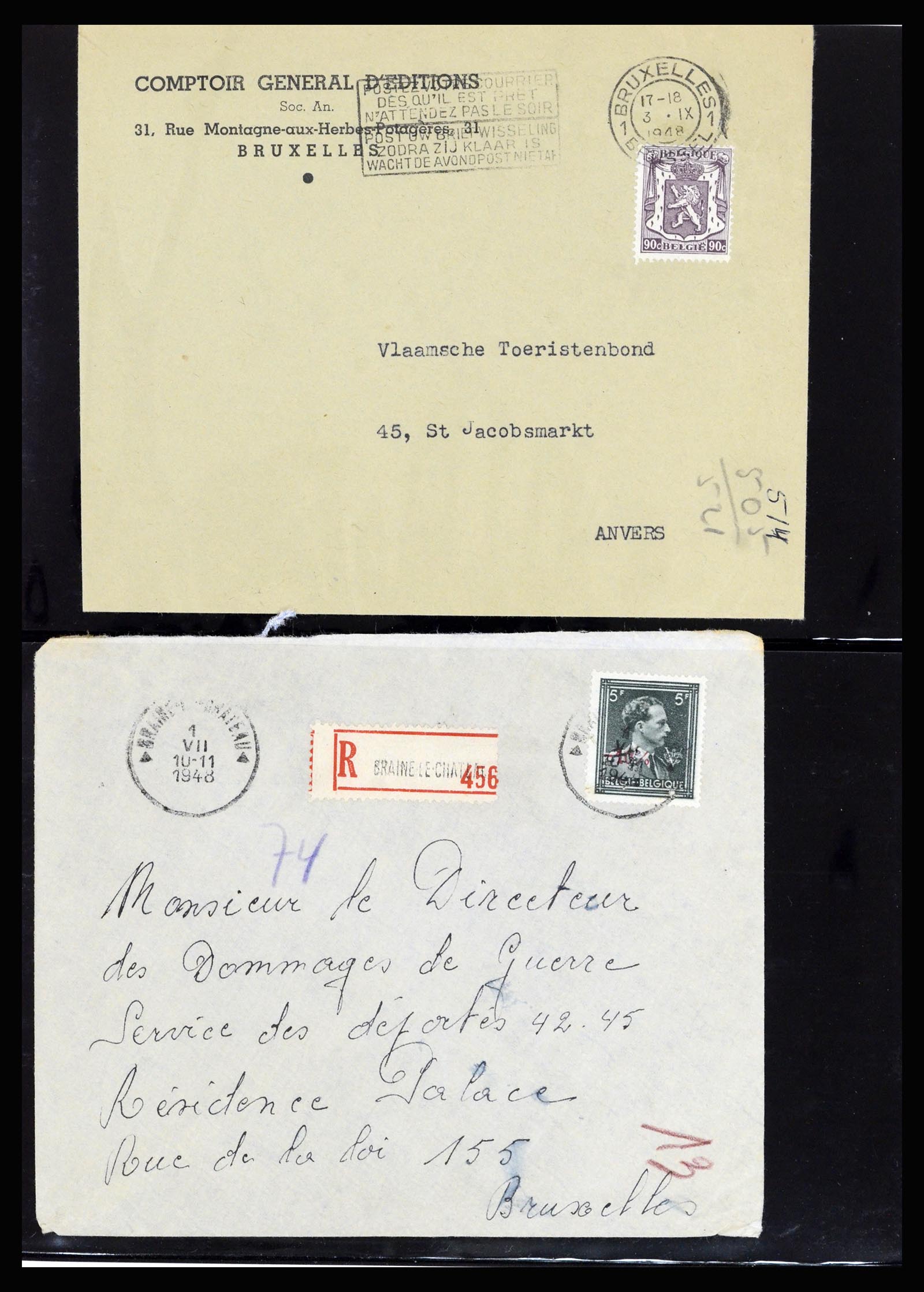 37072 098 - Postzegelverzameling 37072 België brieven 1751 (!)-1959.