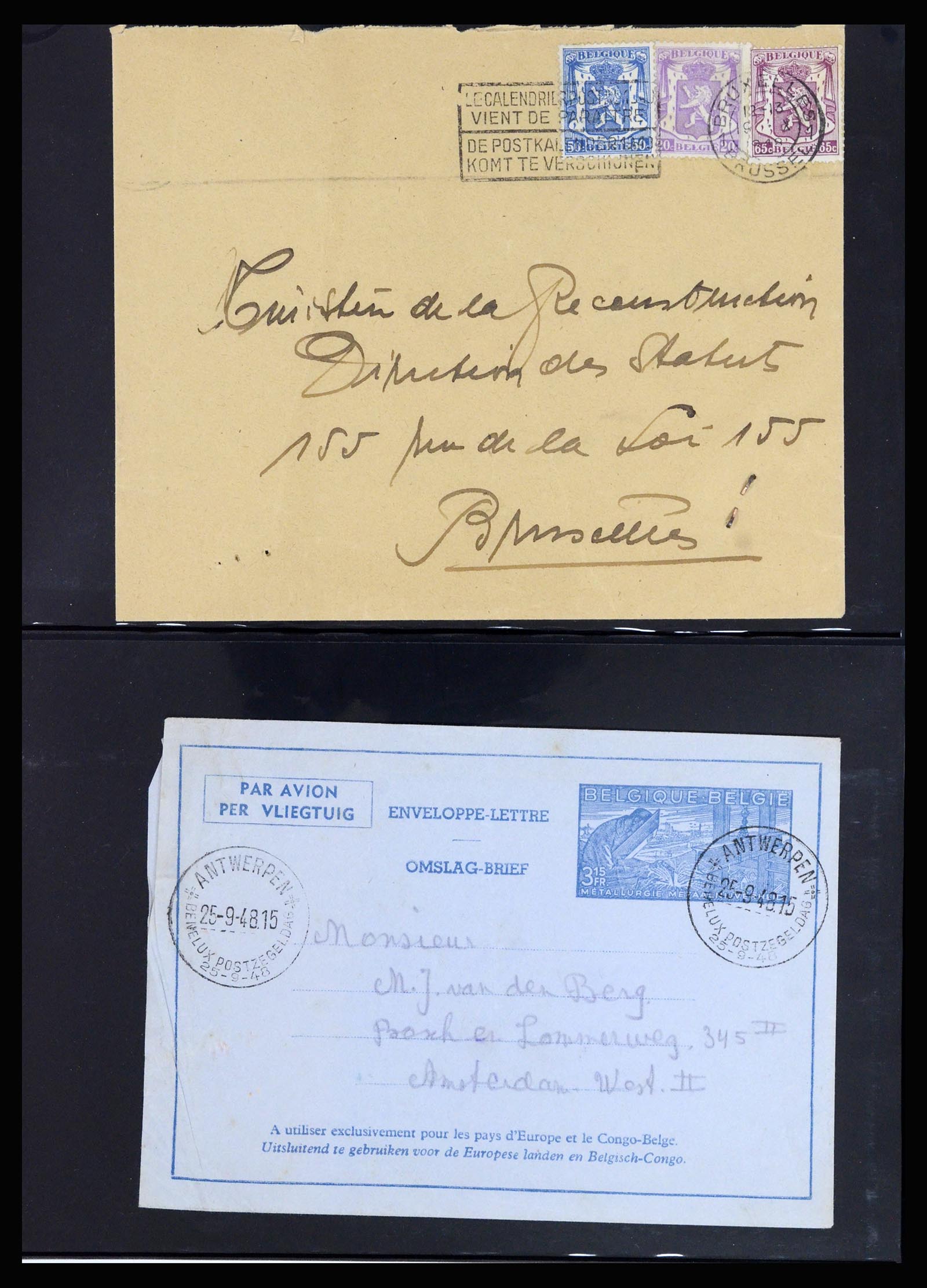 37072 101 - Postzegelverzameling 37072 België brieven 1751 (!)-1959.