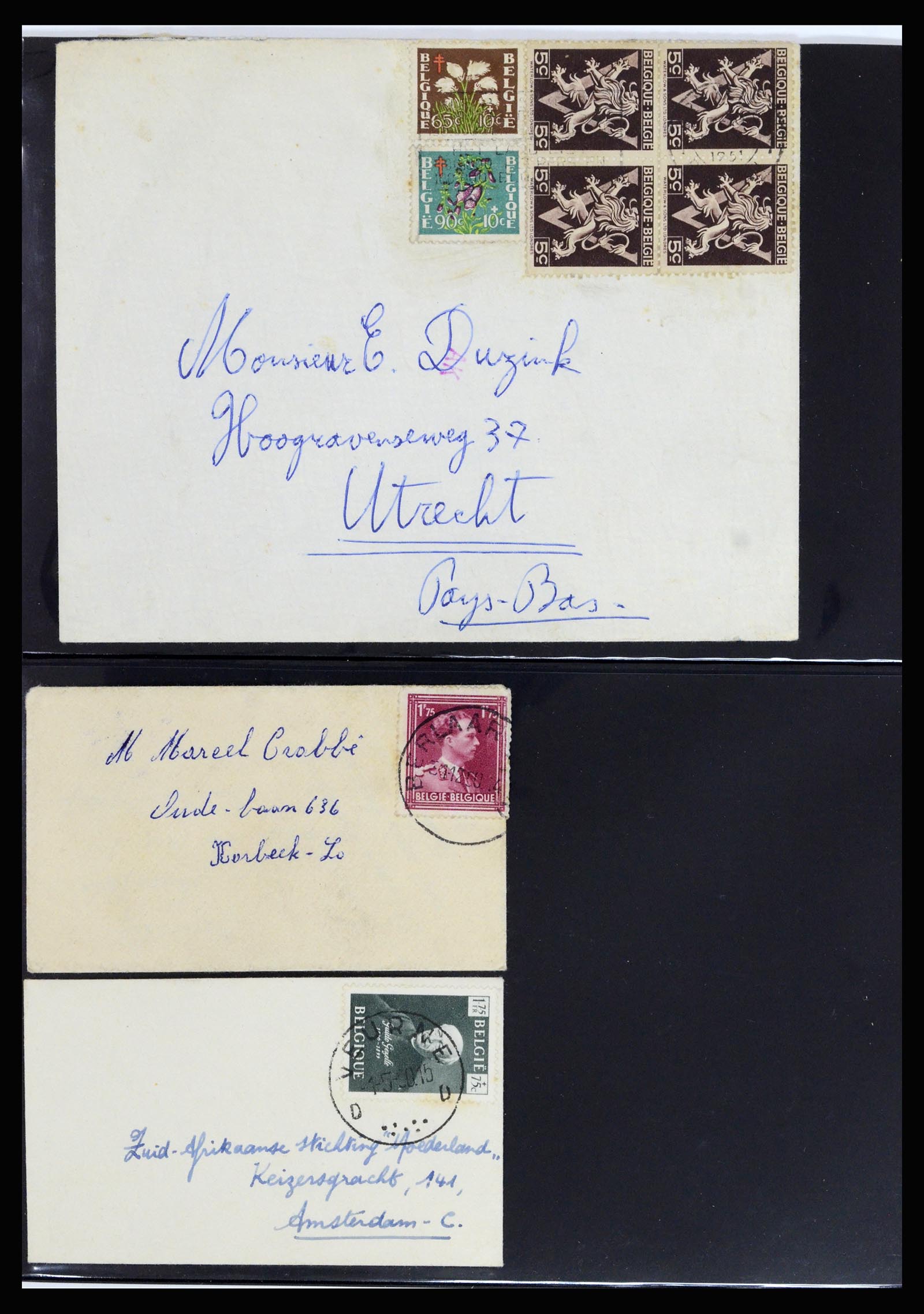 37072 104 - Postzegelverzameling 37072 België brieven 1751 (!)-1959.