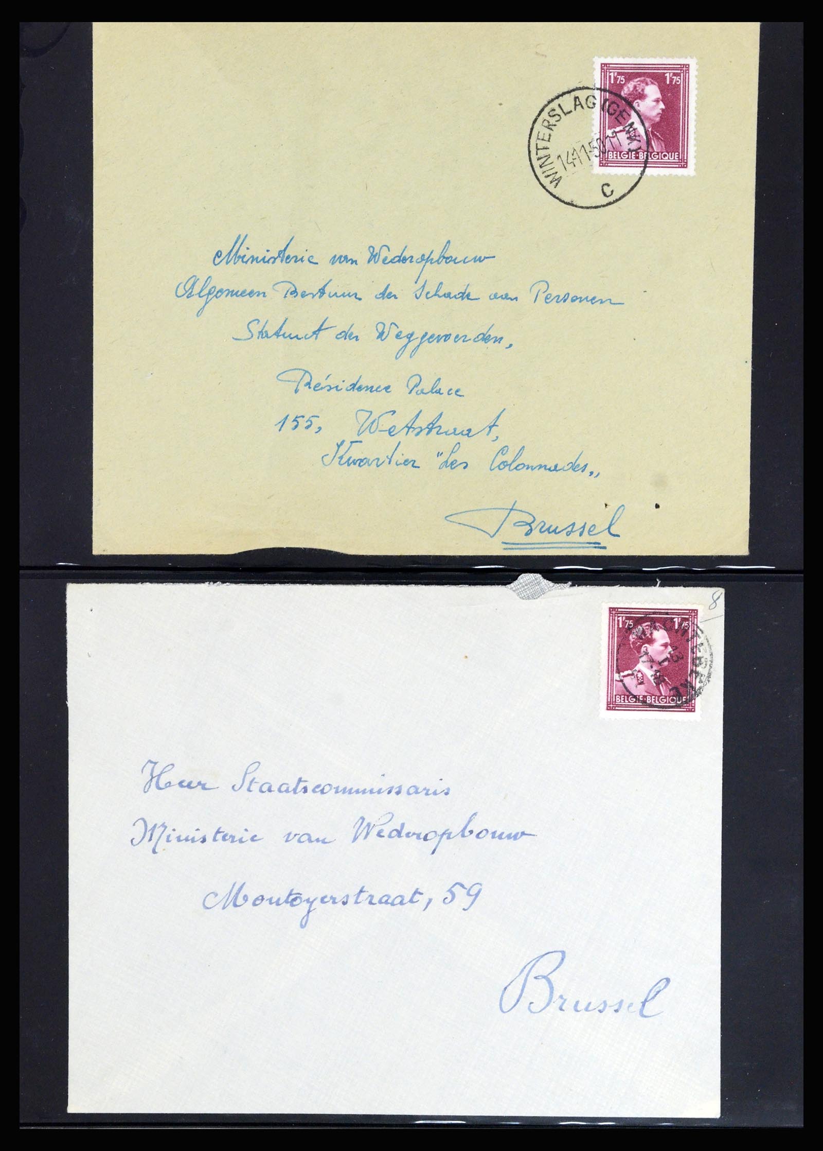37072 105 - Postzegelverzameling 37072 België brieven 1751 (!)-1959.