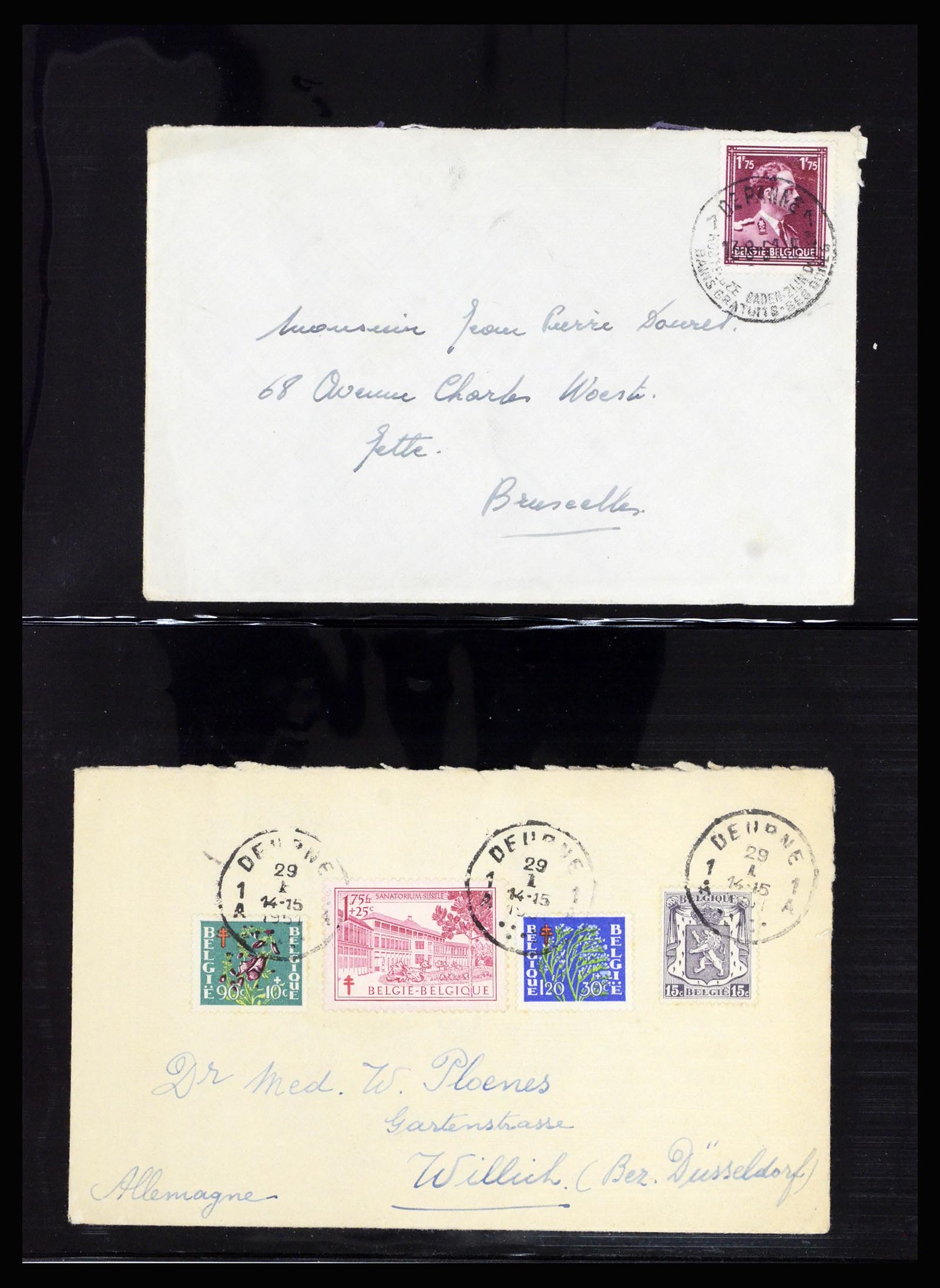 37072 107 - Postzegelverzameling 37072 België brieven 1751 (!)-1959.