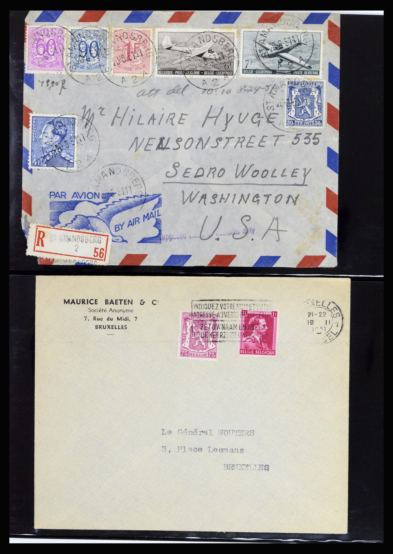 37072 108 - Postzegelverzameling 37072 België brieven 1751 (!)-1959.