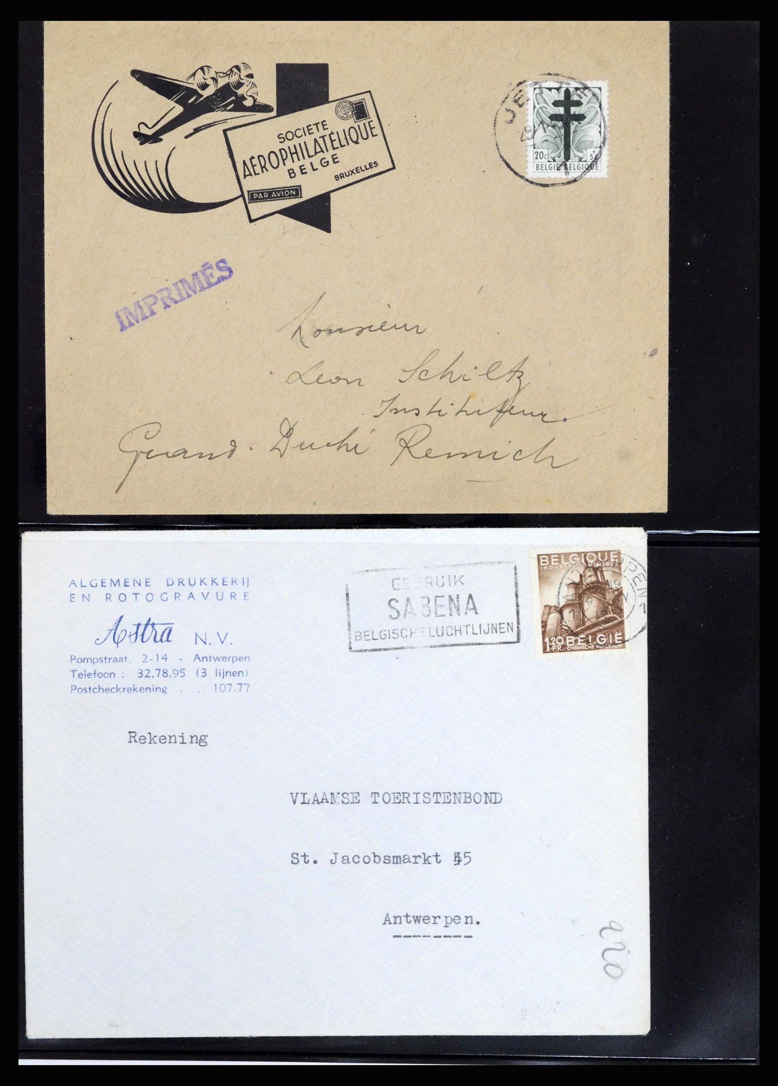 37072 110 - Postzegelverzameling 37072 België brieven 1751 (!)-1959.