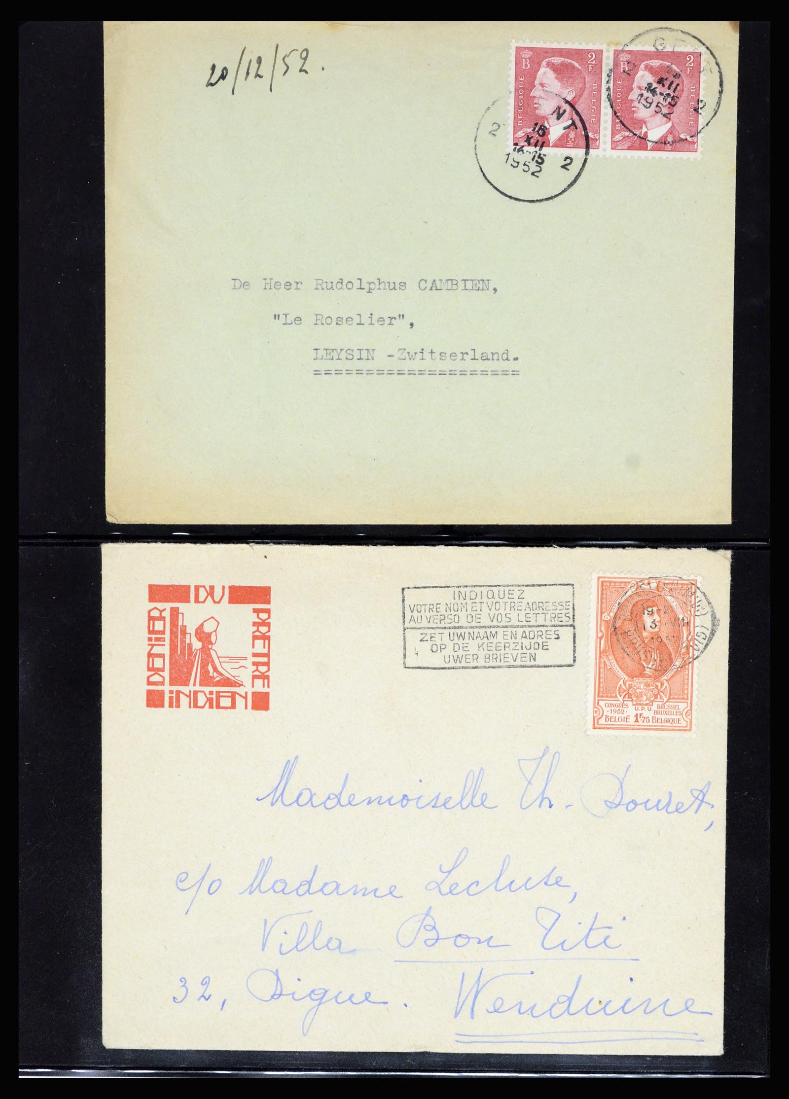 37072 111 - Postzegelverzameling 37072 België brieven 1751 (!)-1959.