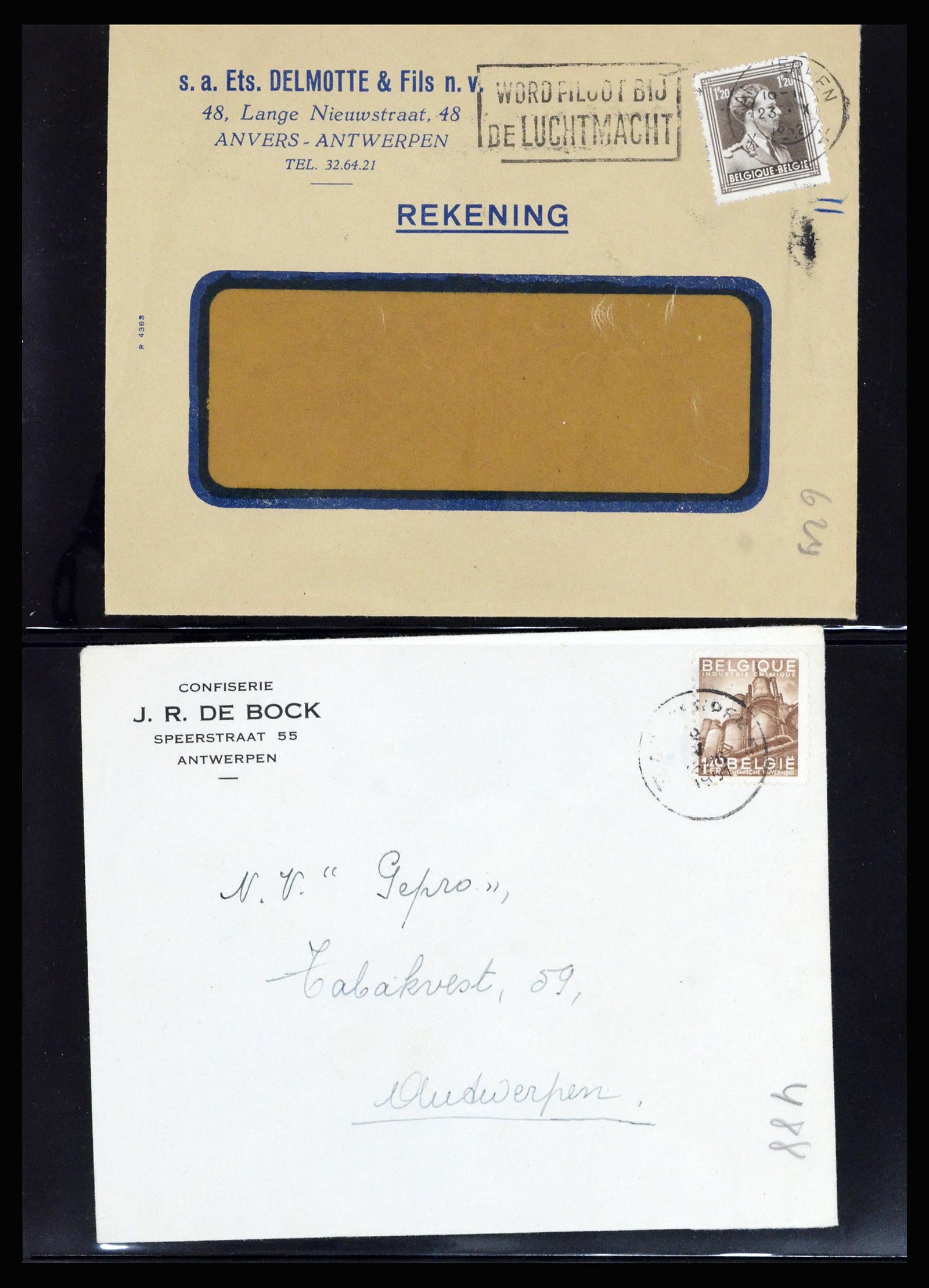37072 112 - Postzegelverzameling 37072 België brieven 1751 (!)-1959.