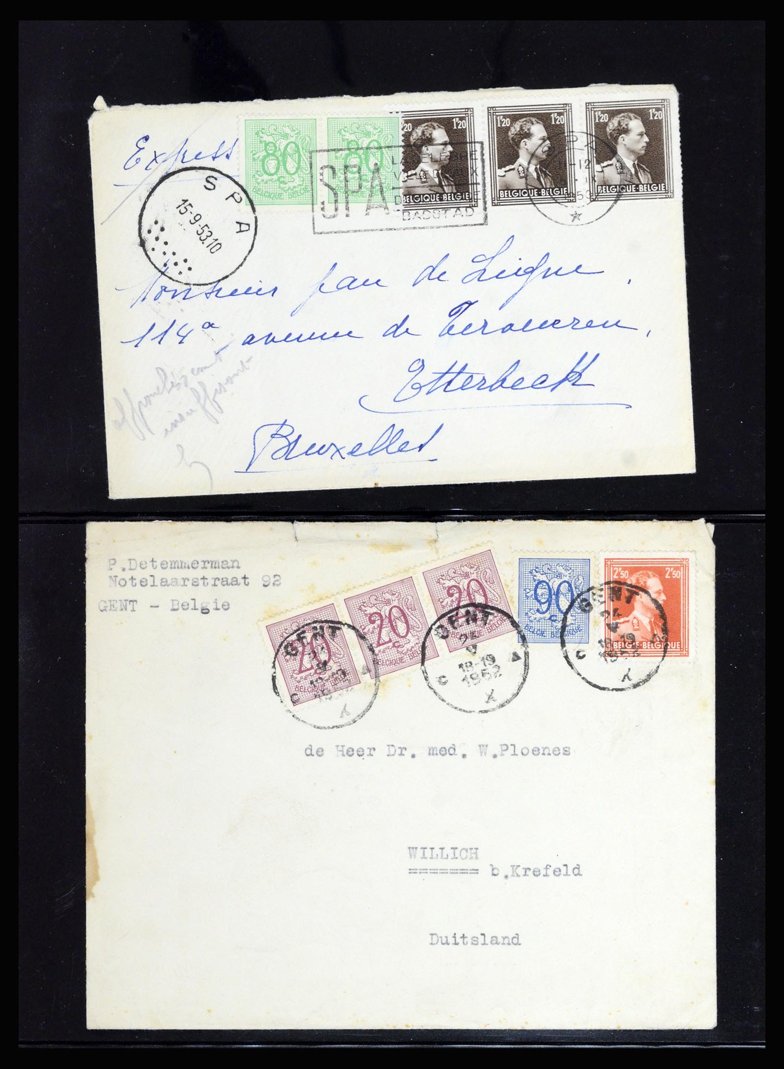37072 113 - Postzegelverzameling 37072 België brieven 1751 (!)-1959.