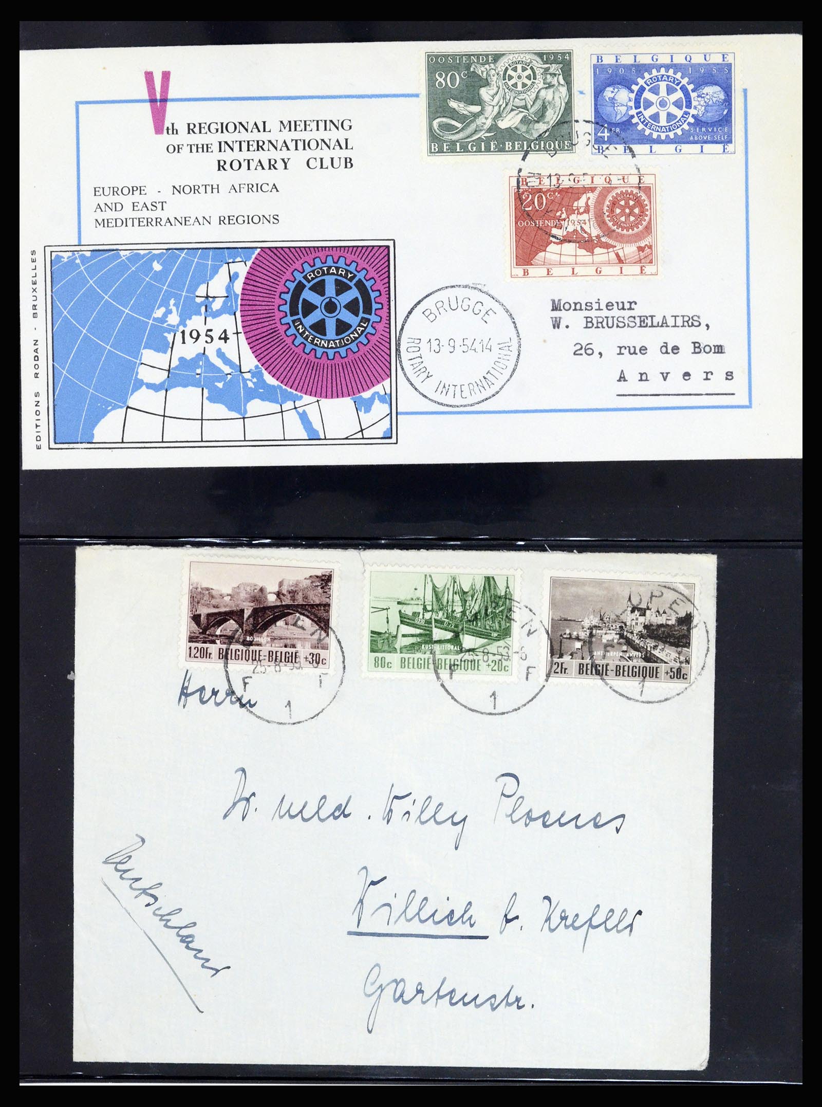 37072 115 - Postzegelverzameling 37072 België brieven 1751 (!)-1959.