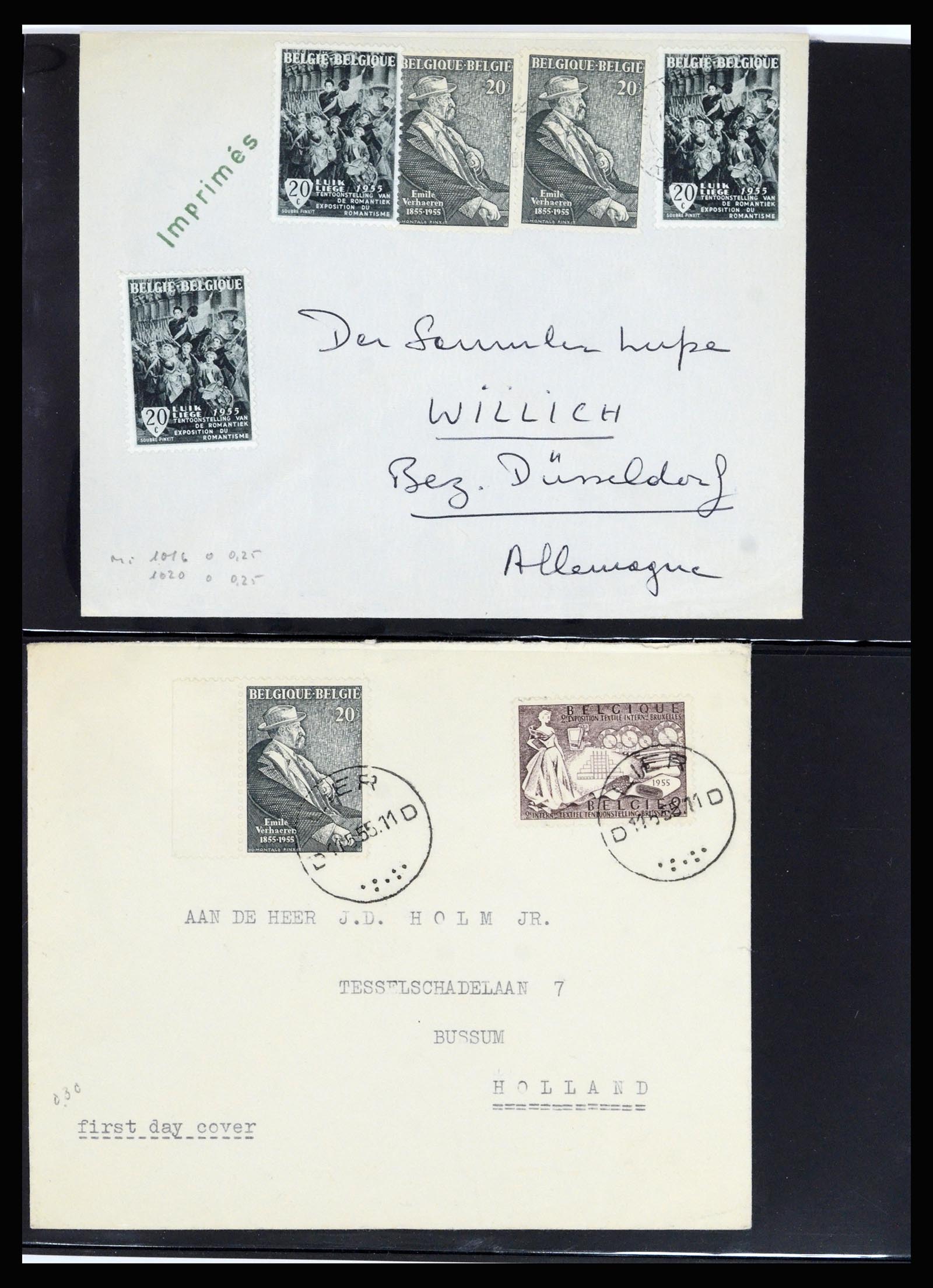 37072 118 - Postzegelverzameling 37072 België brieven 1751 (!)-1959.