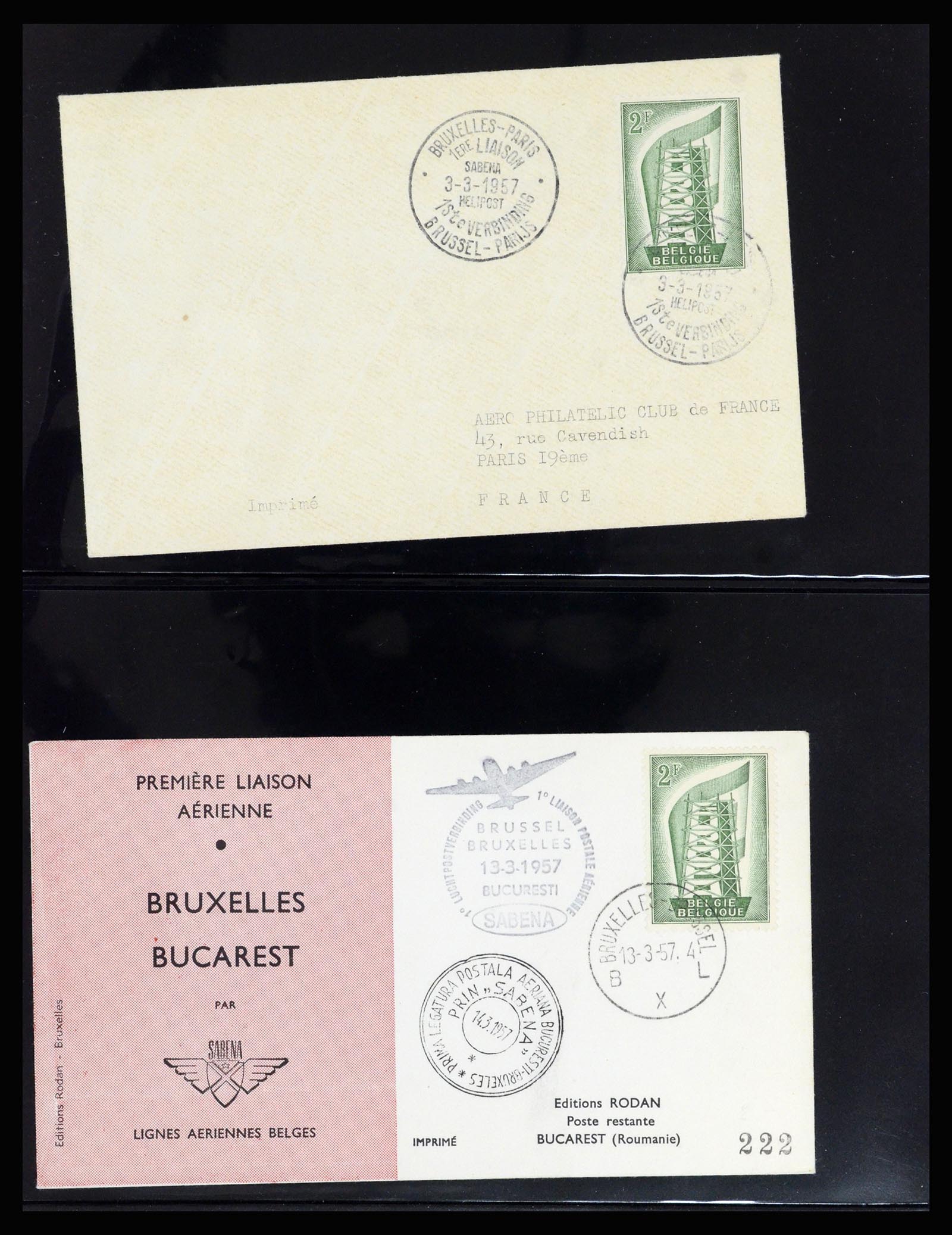 37072 124 - Postzegelverzameling 37072 België brieven 1751 (!)-1959.