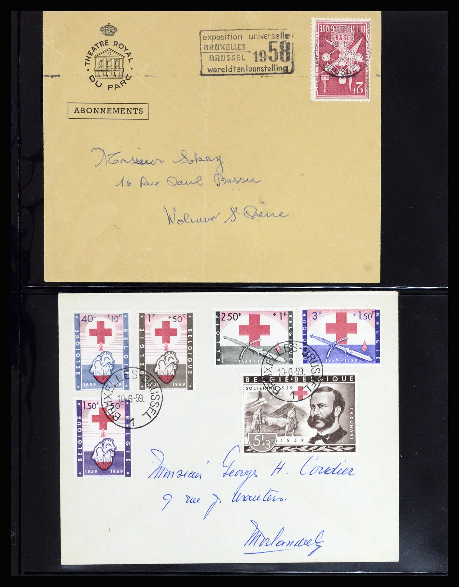 37072 128 - Postzegelverzameling 37072 België brieven 1751 (!)-1959.