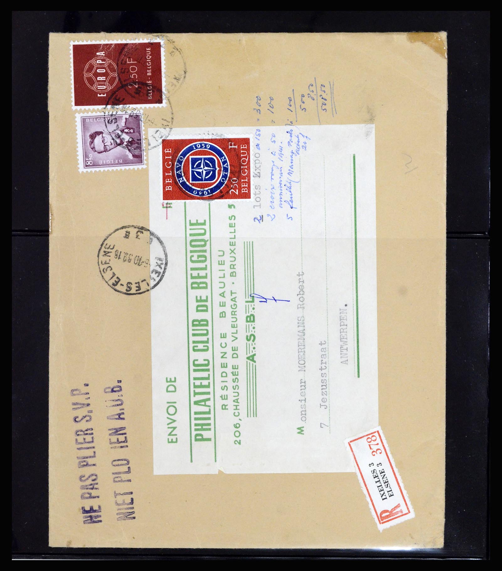 37072 129 - Postzegelverzameling 37072 België brieven 1751 (!)-1959.