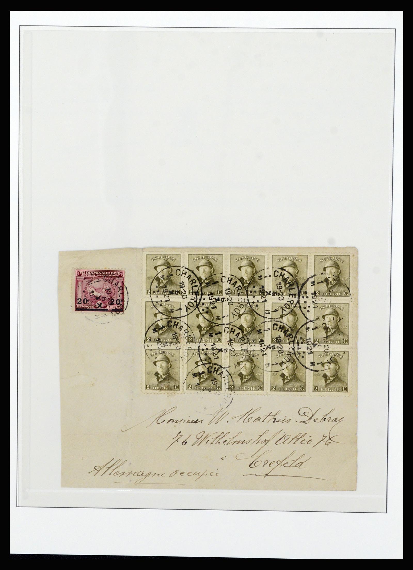 37073 007 - Postzegelverzameling 37073 België brieven 1933-1954.