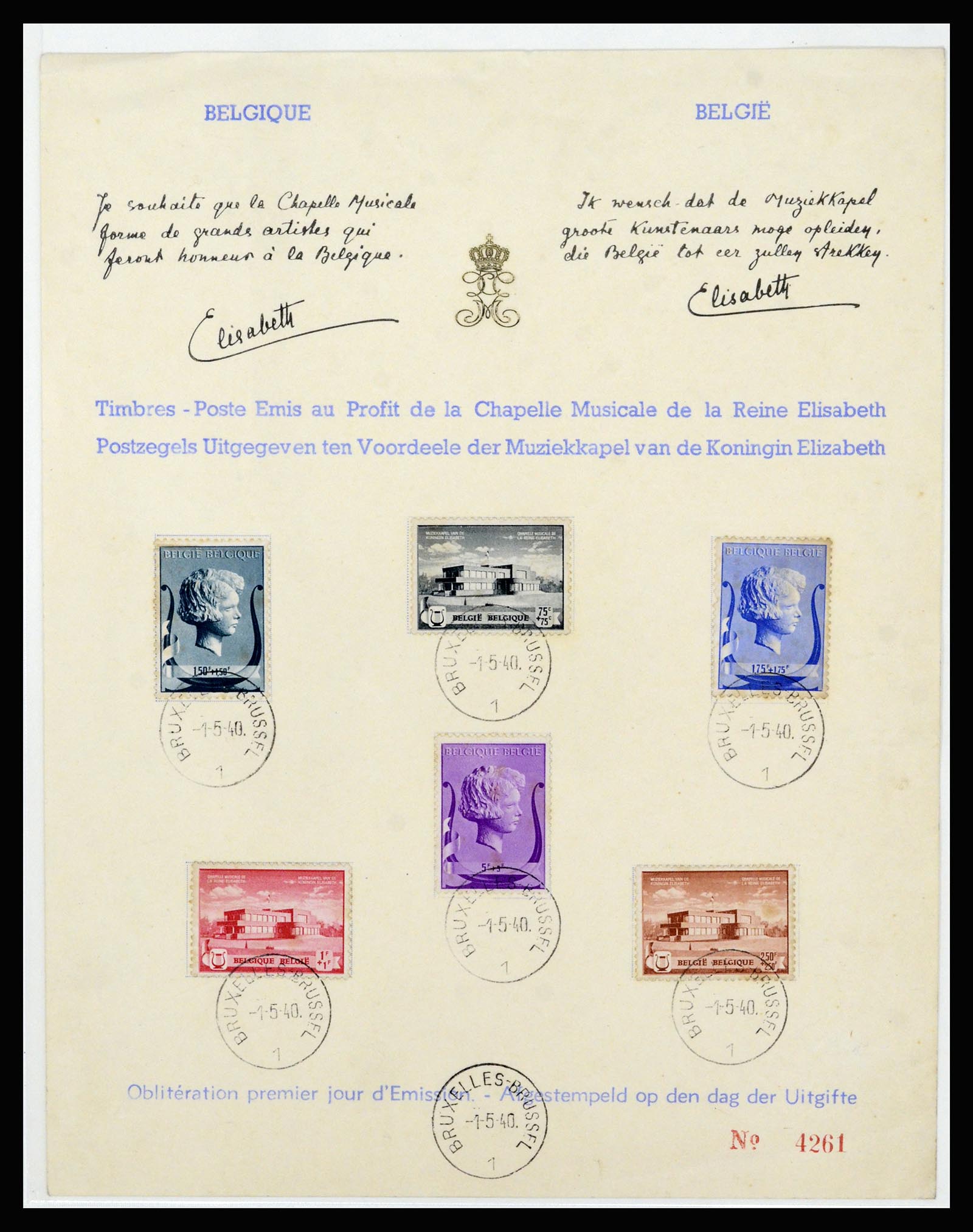 37073 008 - Postzegelverzameling 37073 België brieven 1933-1954.