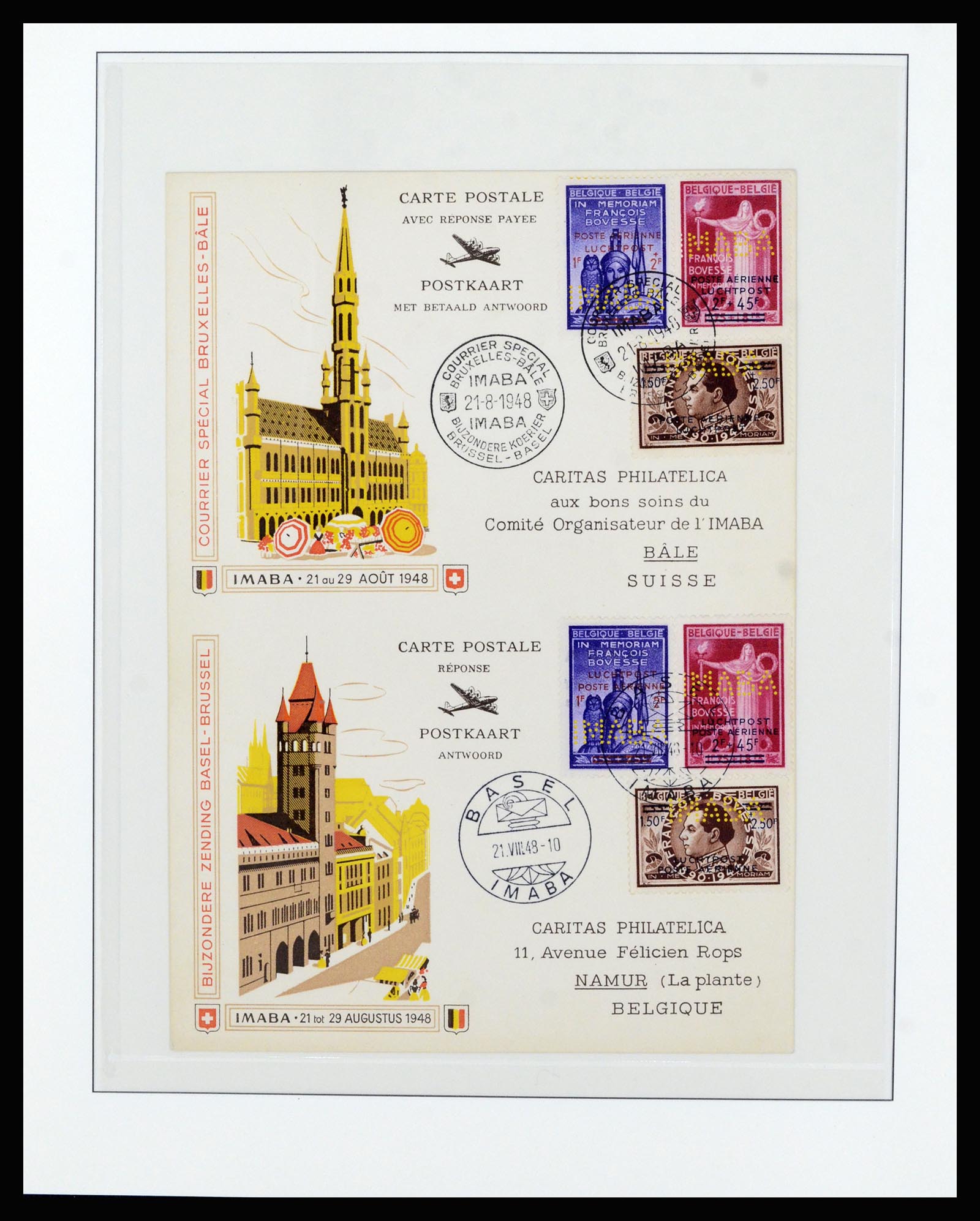 37073 018 - Postzegelverzameling 37073 België brieven 1933-1954.