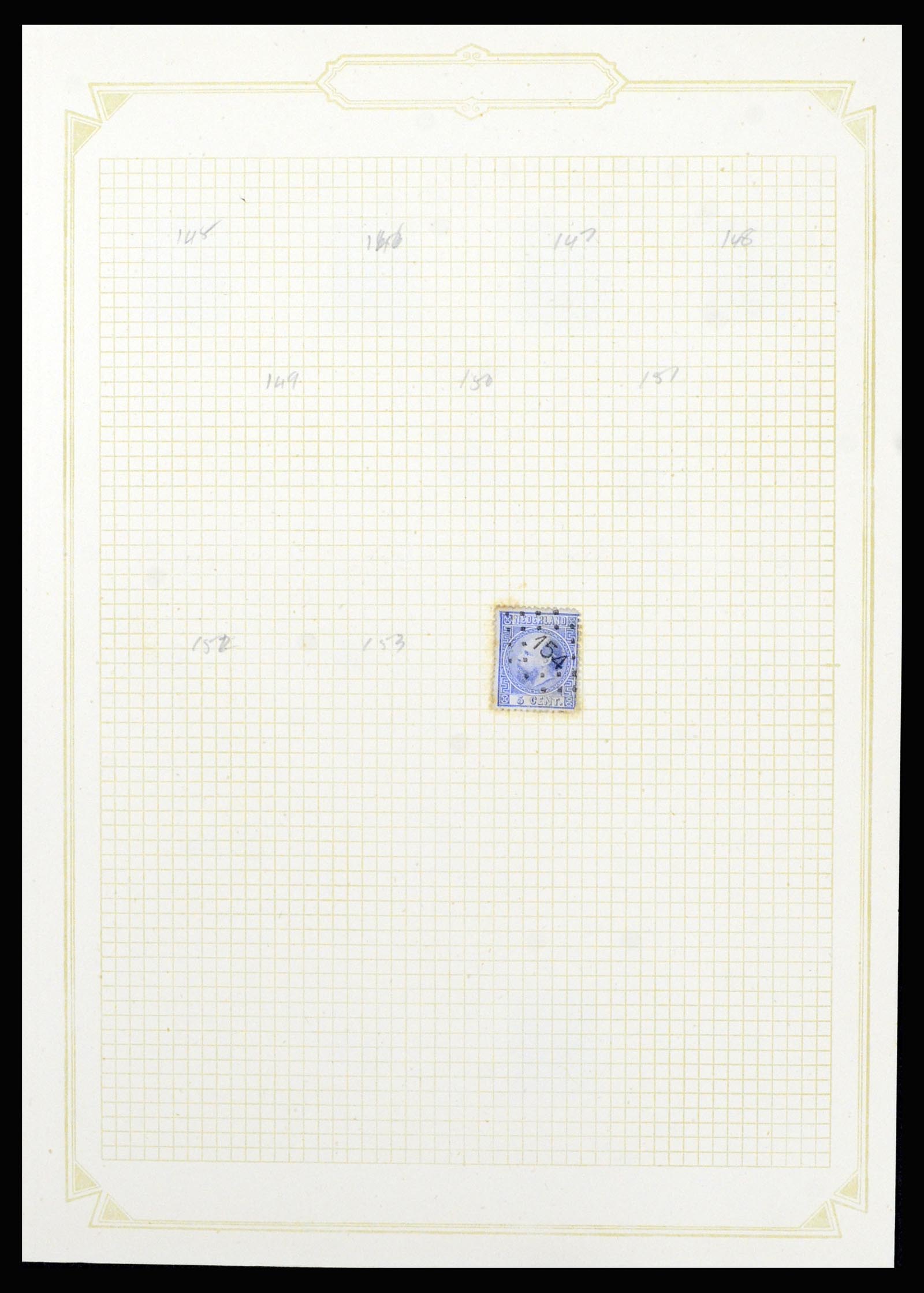 37076 009 - Postzegelverzameling 37076 Nederland stempels 1872-1920.