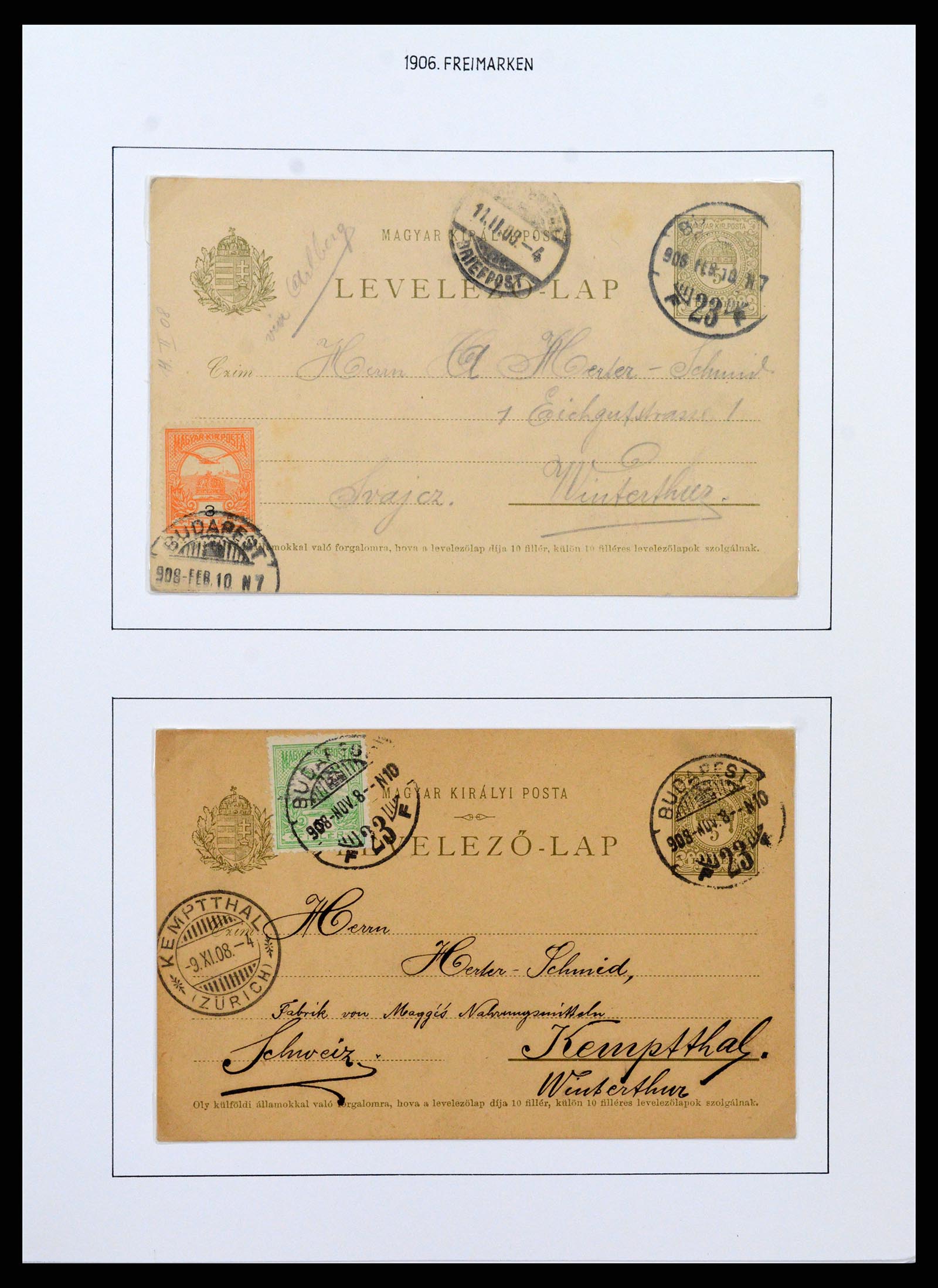 37080 0045 - Stamp collection 37080 Hungary supercollection 1871-1954.