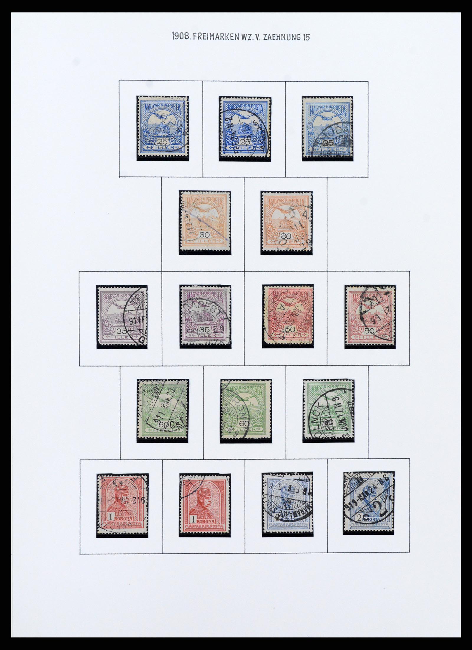 37080 0055 - Postzegelverzameling 37080 Hongarije superverzameling 1871-1954.