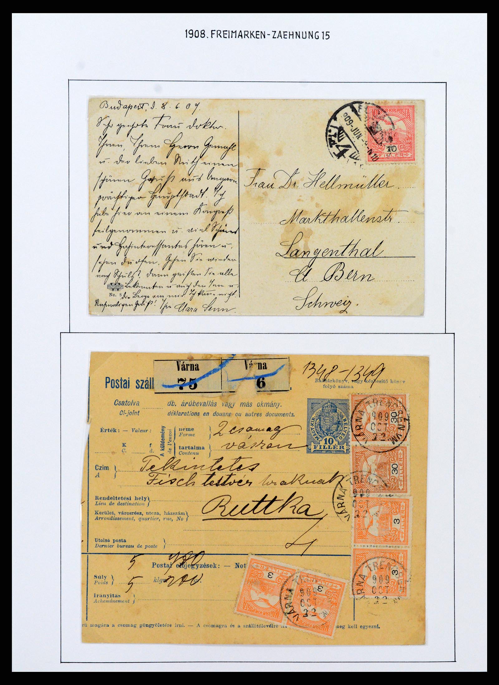 37080 0056 - Stamp collection 37080 Hungary supercollection 1871-1954.
