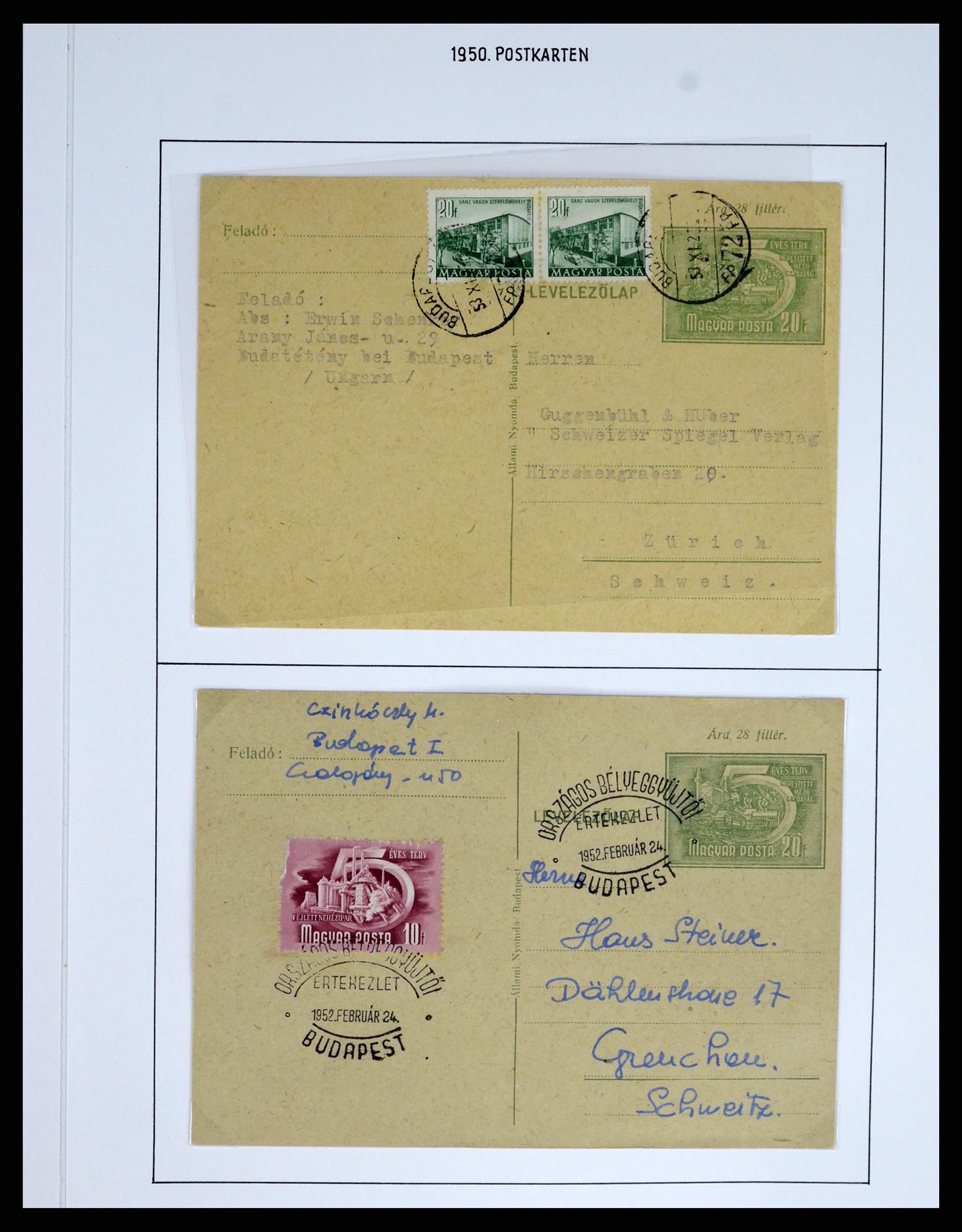 37080 1009 - Postzegelverzameling 37080 Hongarije superverzameling 1871-1954.