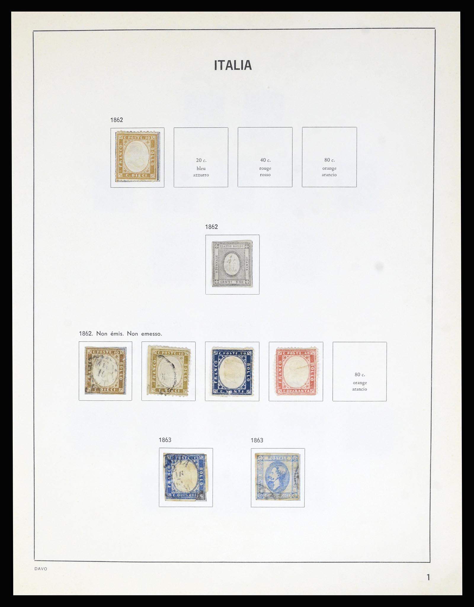37081 001 - Postzegelverzameling 37081 Italië 1862-1999.