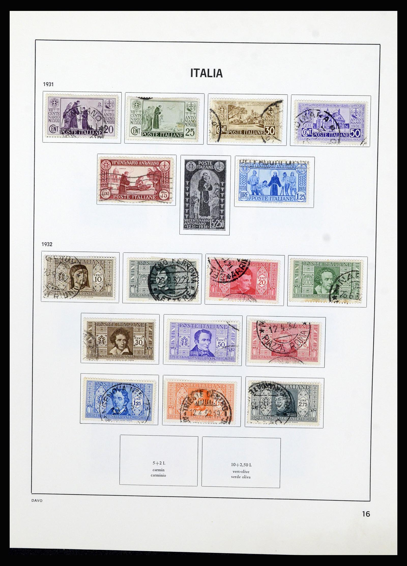 37081 016 - Postzegelverzameling 37081 Italië 1862-1999.