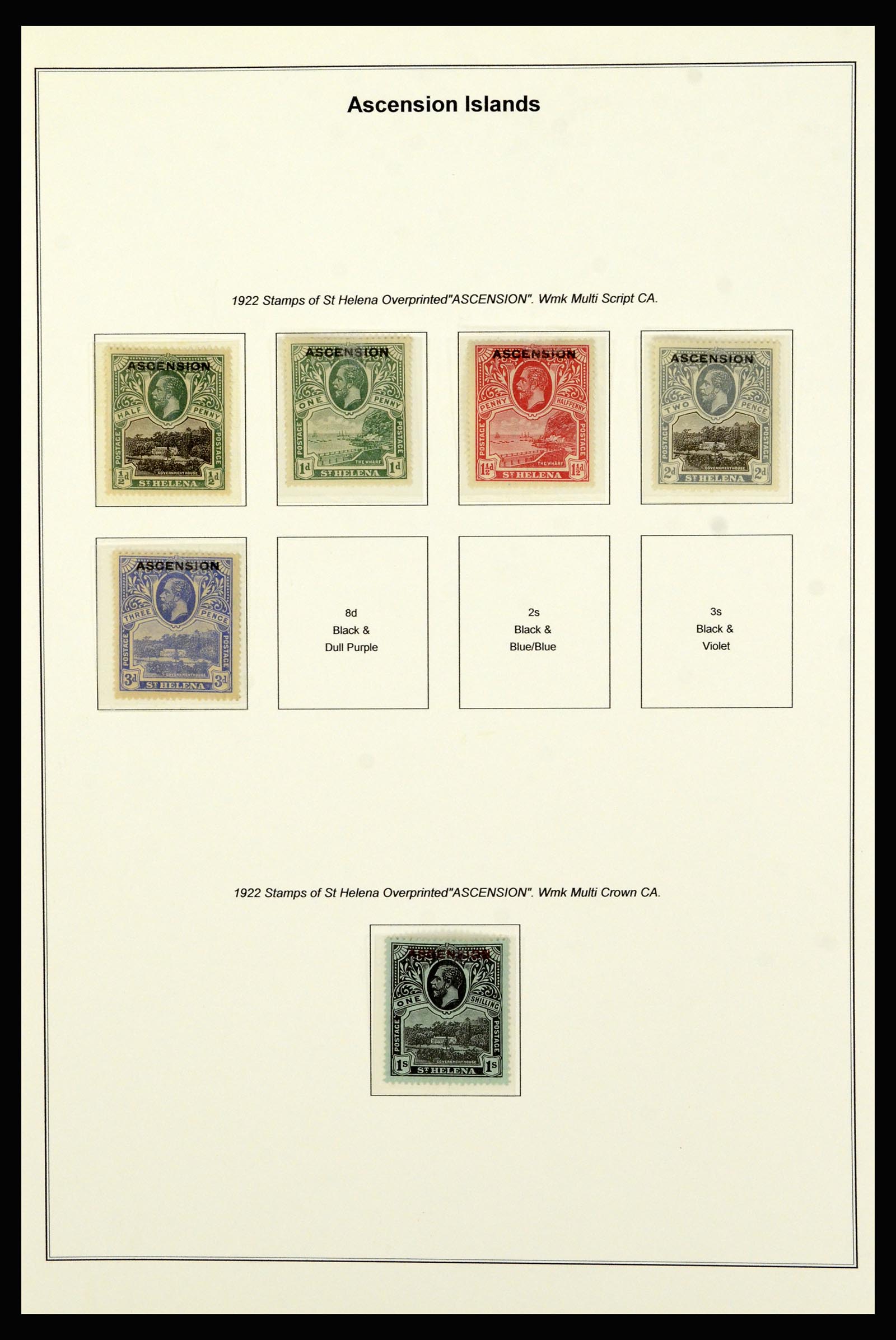 37083 001 - Postzegelverzameling 37083 Ascension 1922-2000.