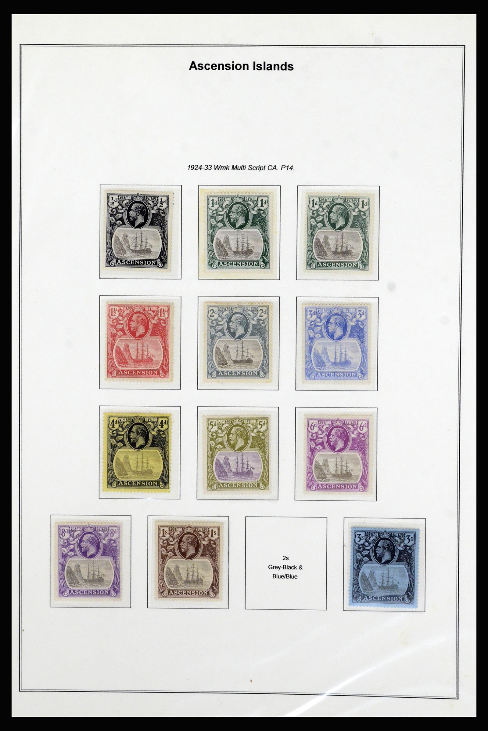 37083 002 - Postzegelverzameling 37083 Ascension 1922-2000.