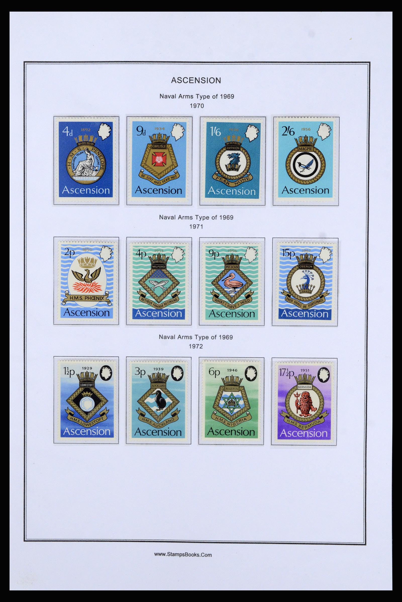 37083 017 - Postzegelverzameling 37083 Ascension 1922-2000.