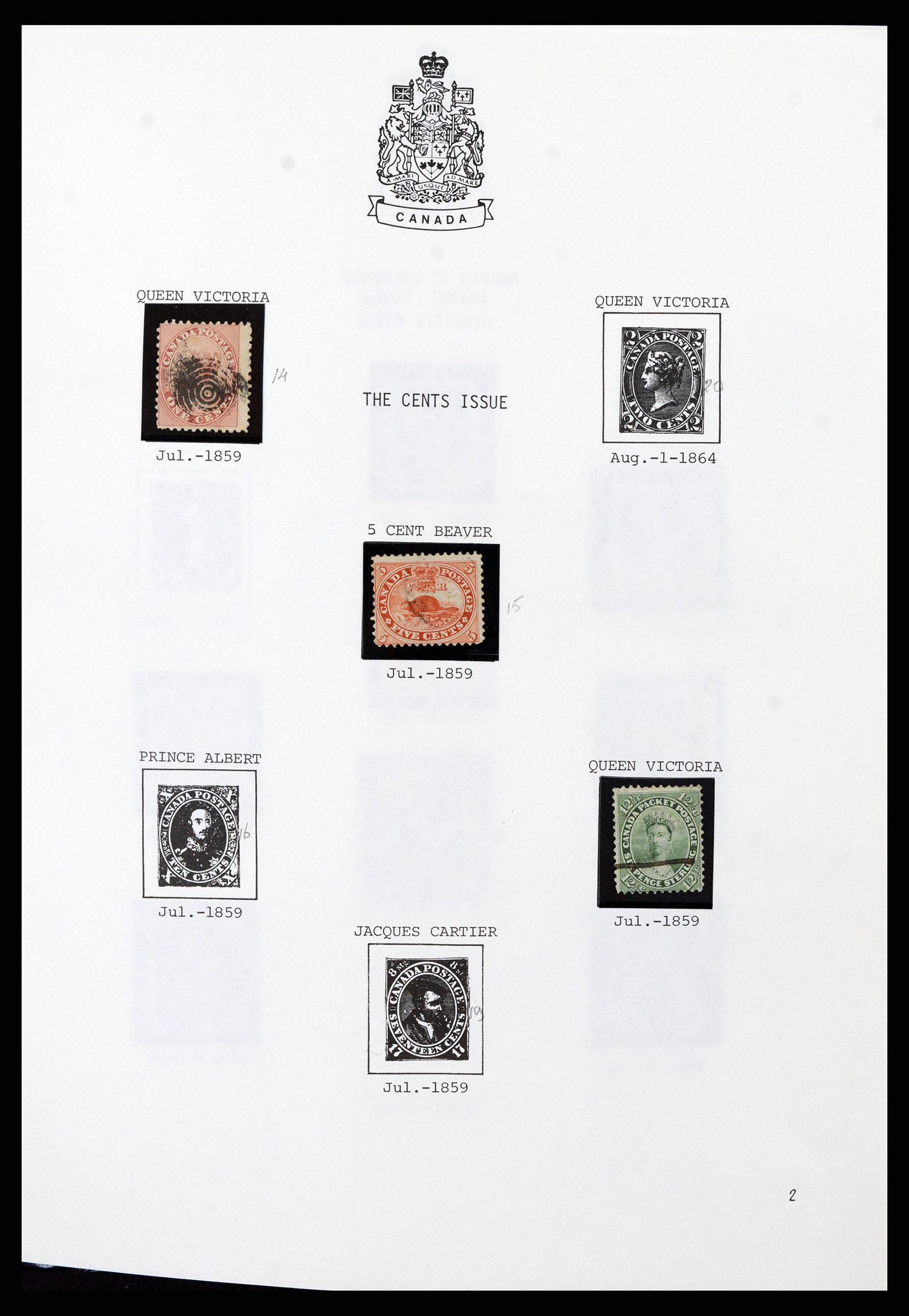 37086 001 - Stamp collection 37086 Canada 1859-2015.