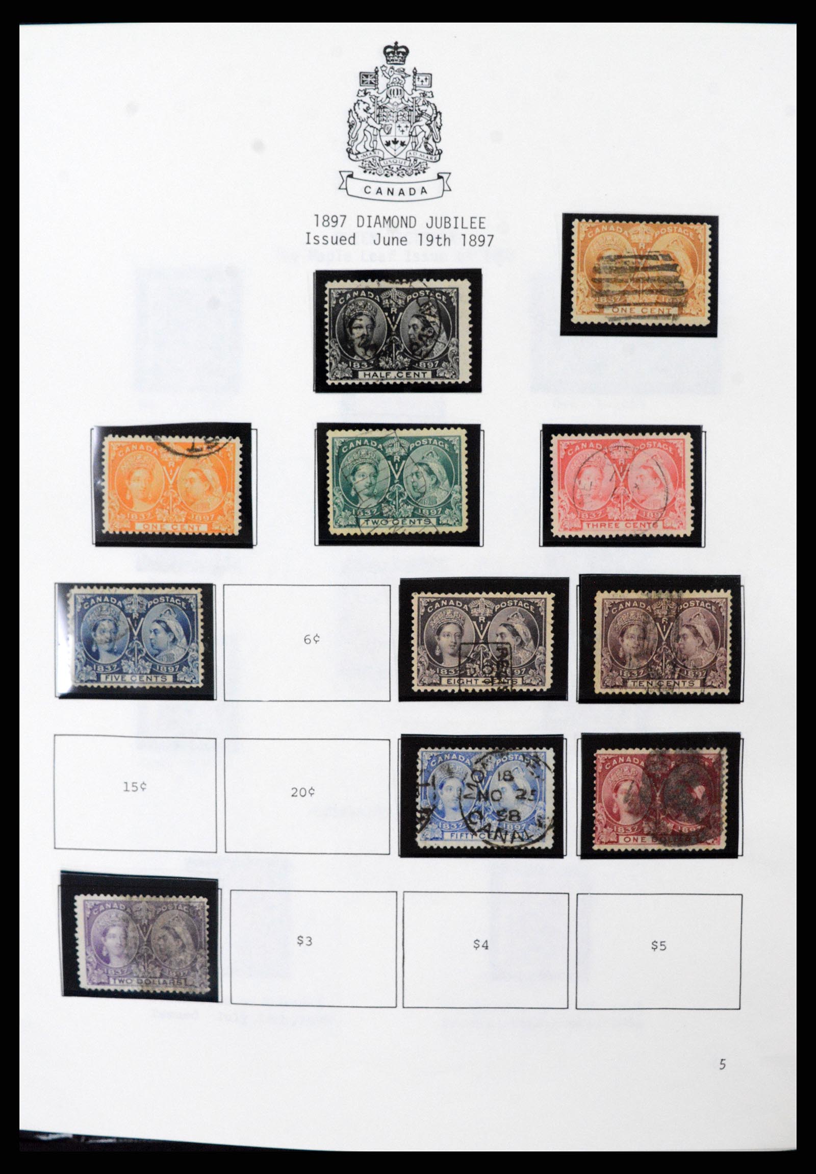 37086 004 - Postzegelverzameling 37086 Canada 1859-2015.