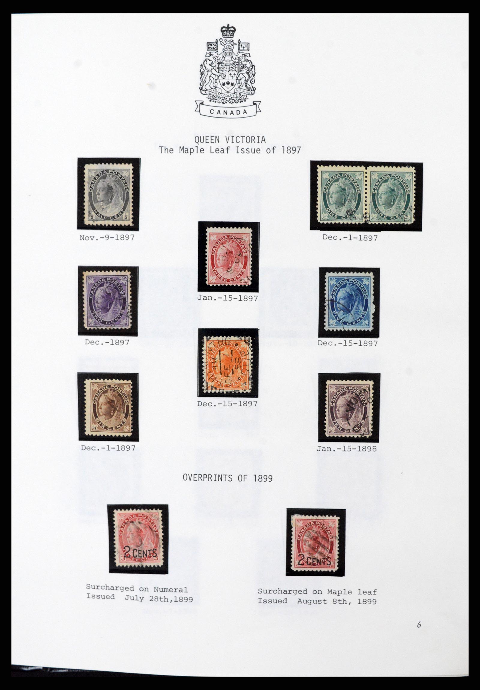 37086 005 - Postzegelverzameling 37086 Canada 1859-2015.