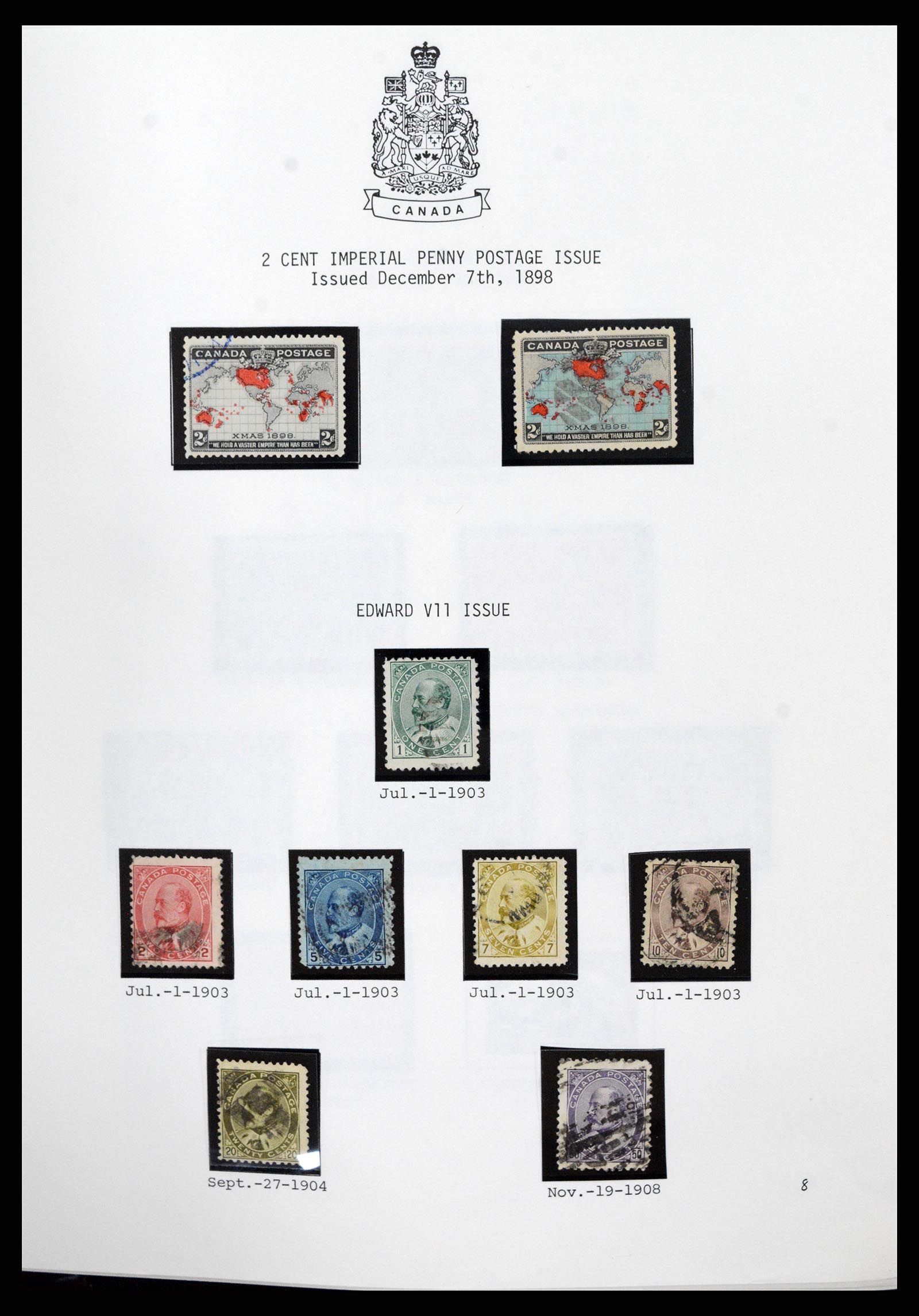37086 007 - Postzegelverzameling 37086 Canada 1859-2015.