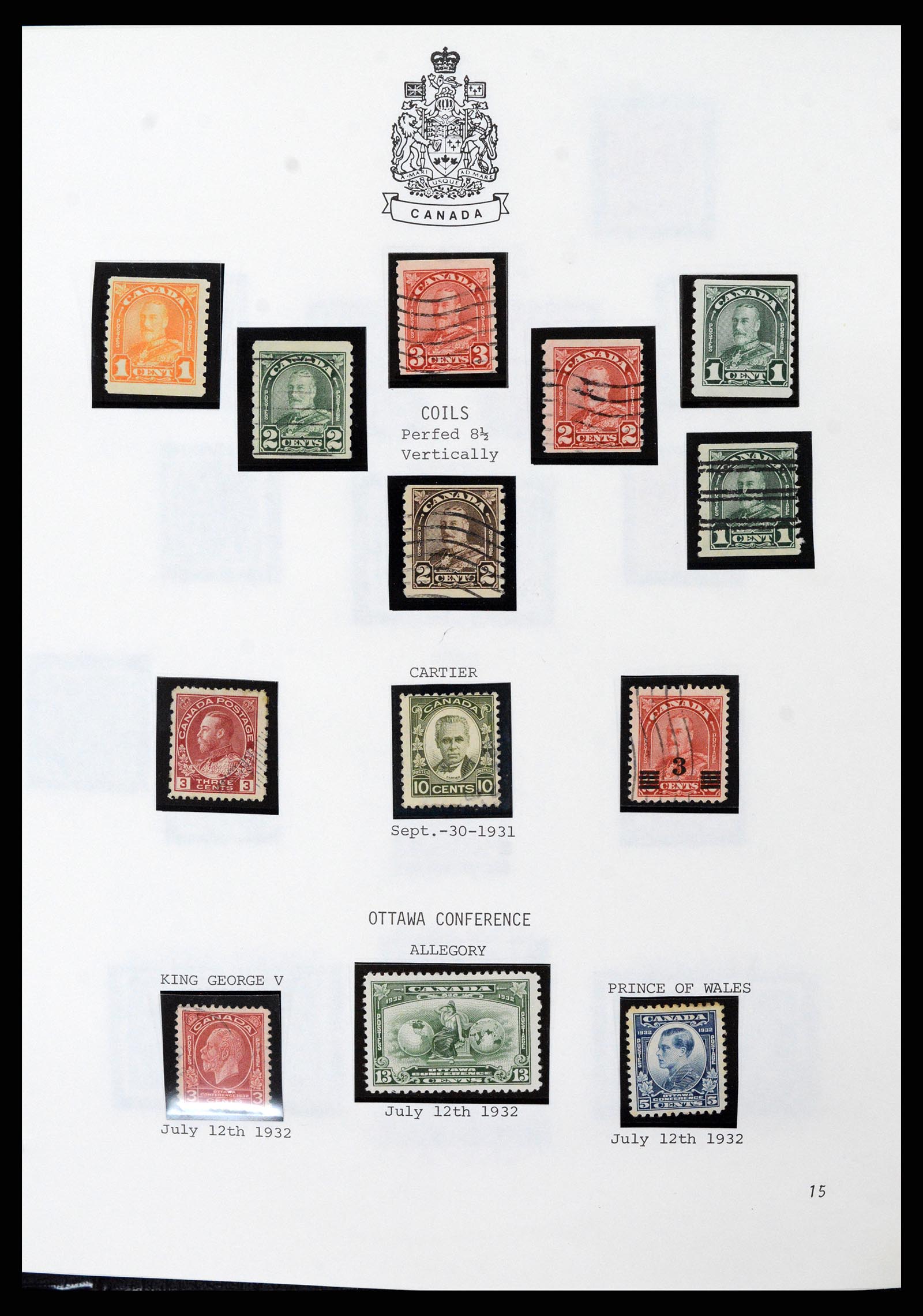 37086 014 - Postzegelverzameling 37086 Canada 1859-2015.