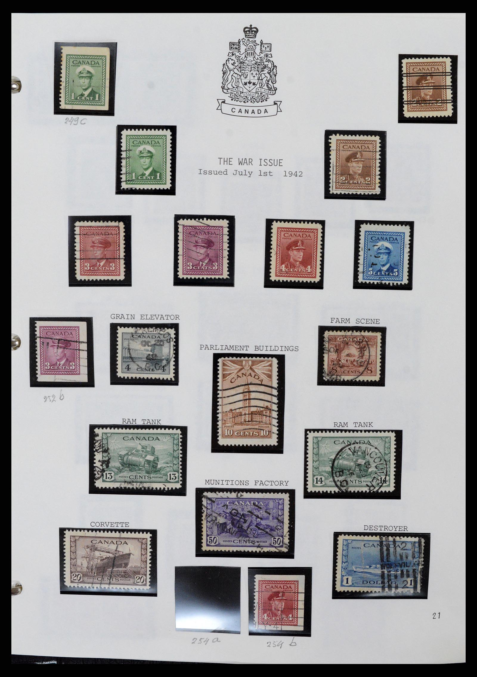 37086 020 - Postzegelverzameling 37086 Canada 1859-2015.