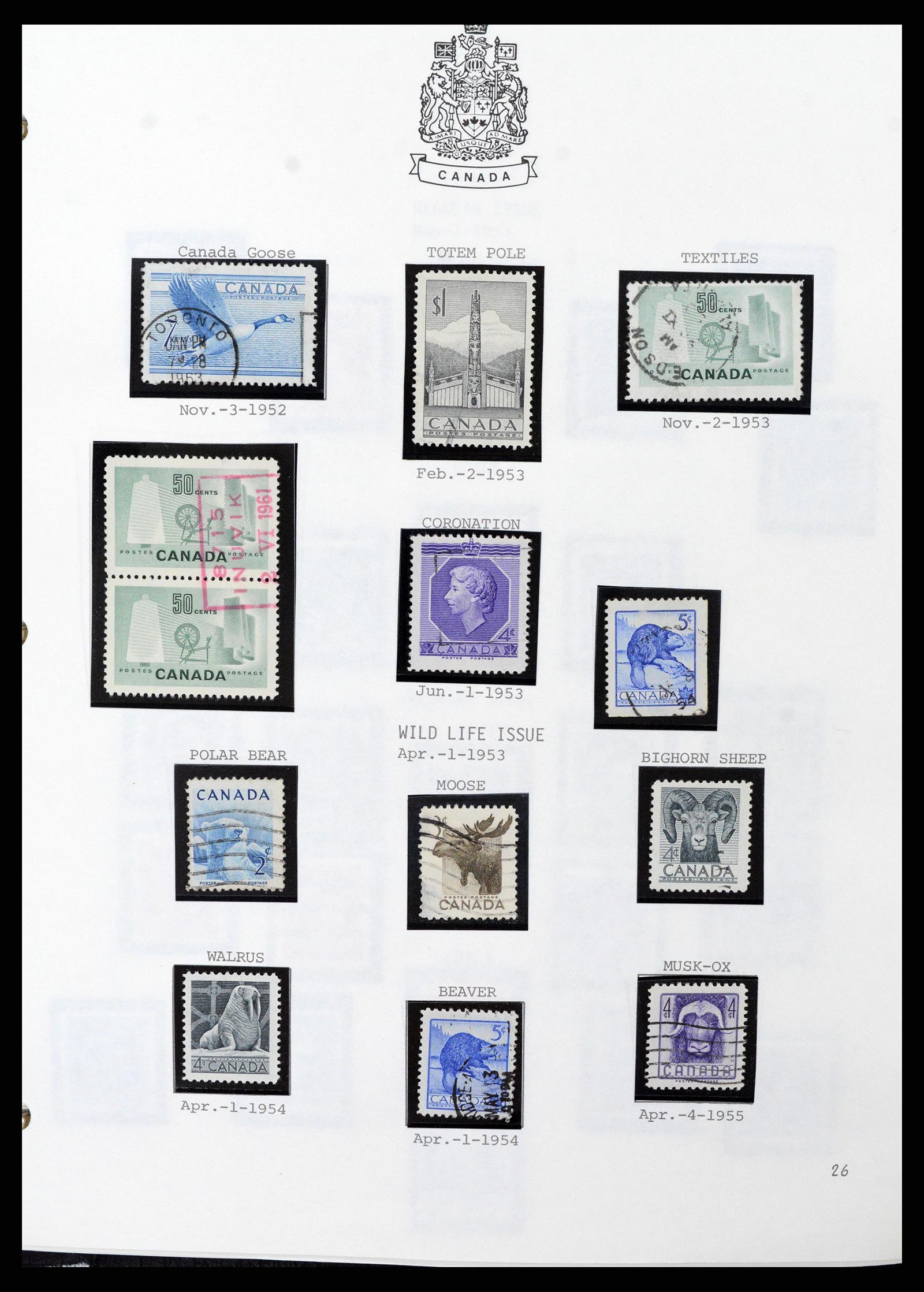 37086 025 - Stamp collection 37086 Canada 1859-2015.