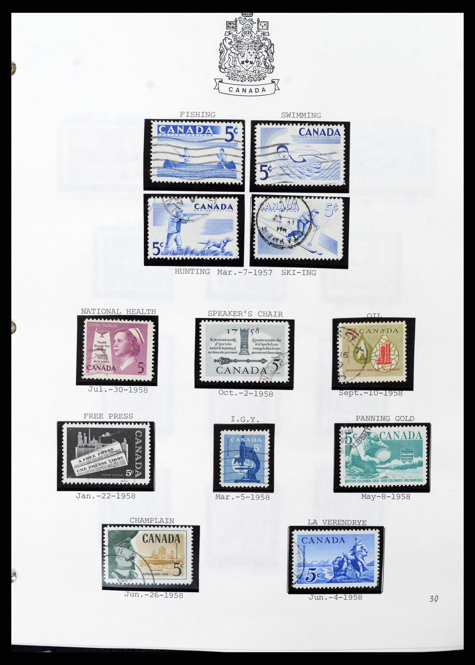 37086 030 - Stamp collection 37086 Canada 1859-2015.