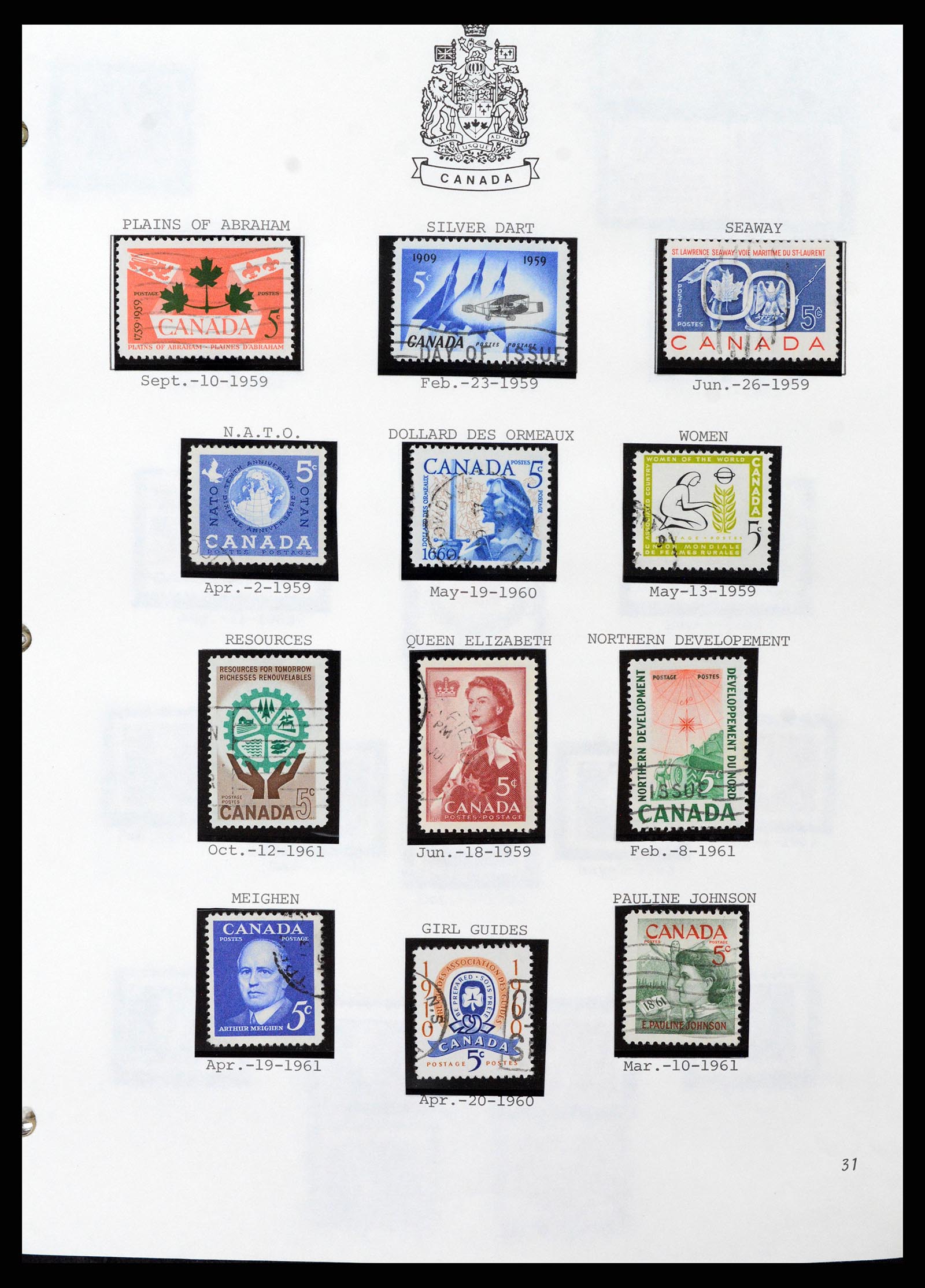 37086 031 - Stamp collection 37086 Canada 1859-2015.