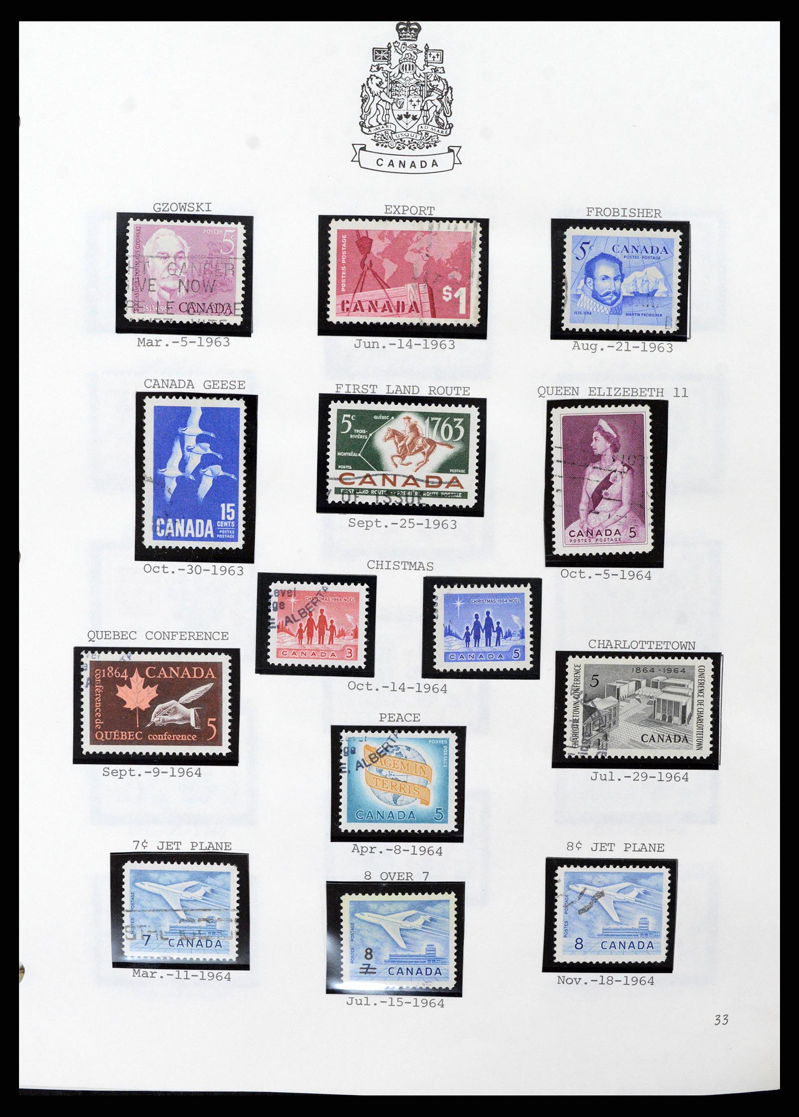 37086 033 - Stamp collection 37086 Canada 1859-2015.